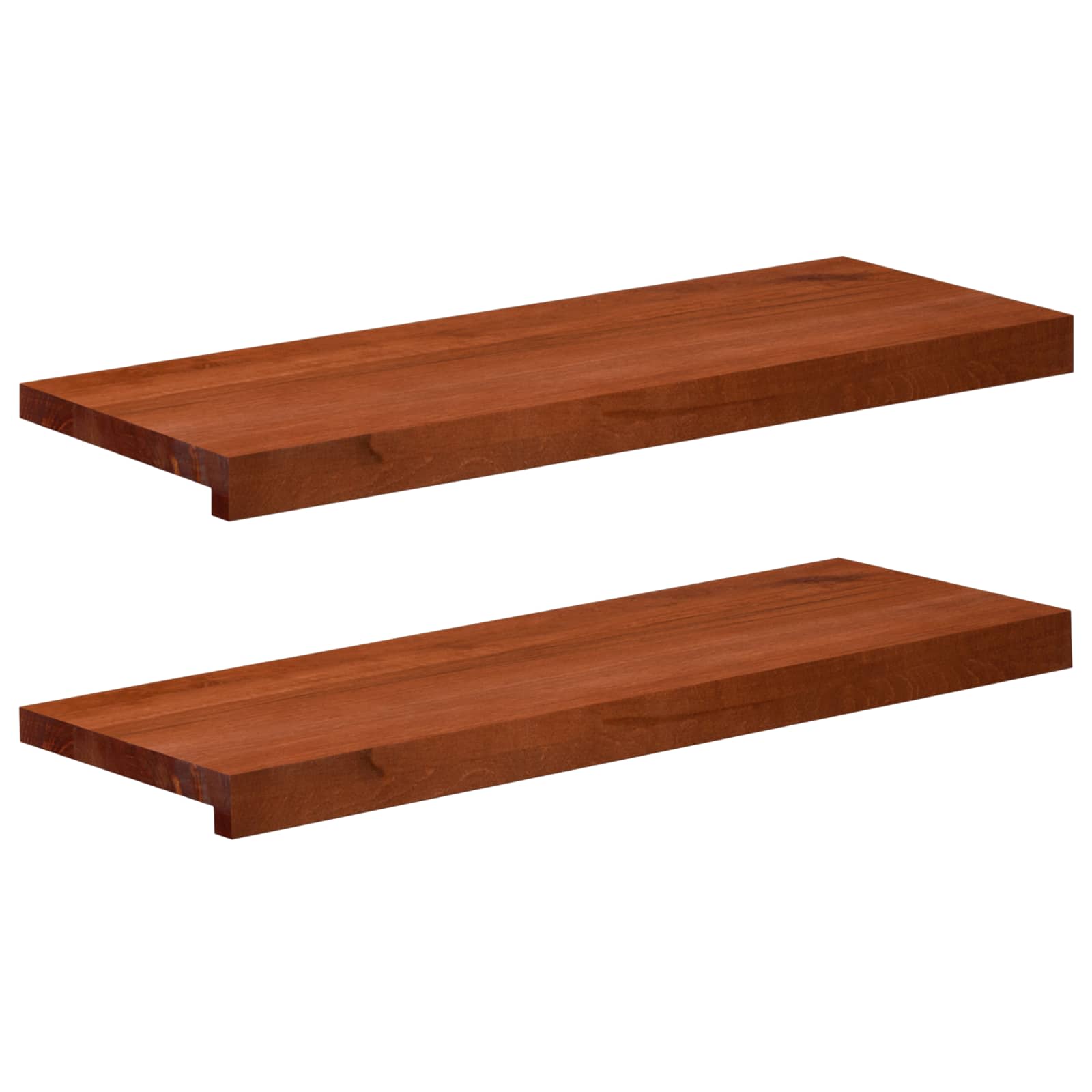 Laiptų pakopos 2 vnt. 80 x 30 x 2 cm Ruda Kietas bukas medis