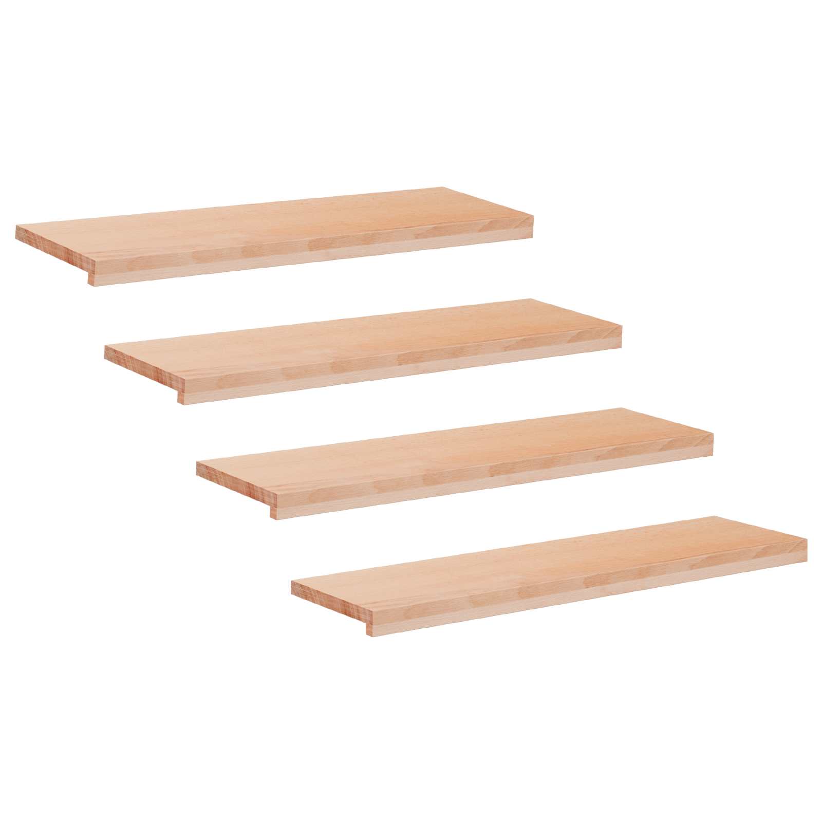 Laiptų pakopos 4 vnt. 90 x 25 x 2 cm Natūrali