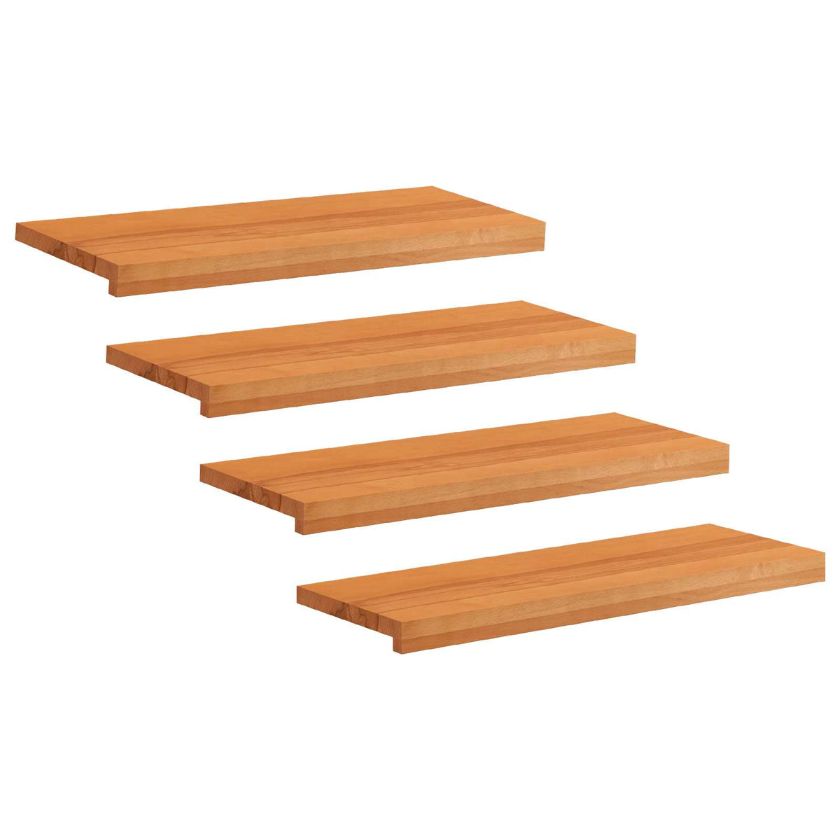 Laiptų pakopos 4 vnt. 70 x 25 x 2 cm Šviesiai rudas