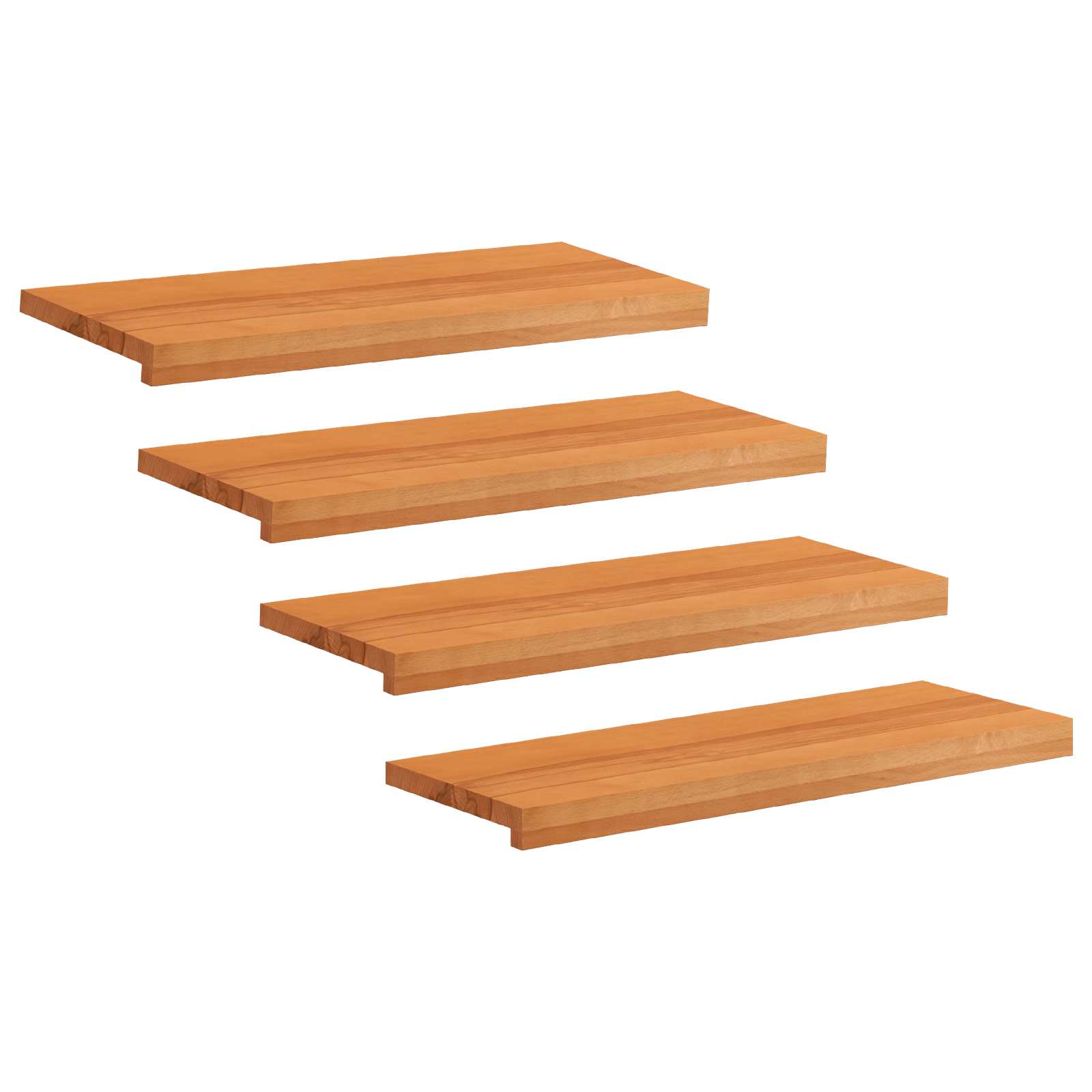 Laiptų pakopos 4 vnt. 70 x 30 x 2 cm Šviesiai rudas