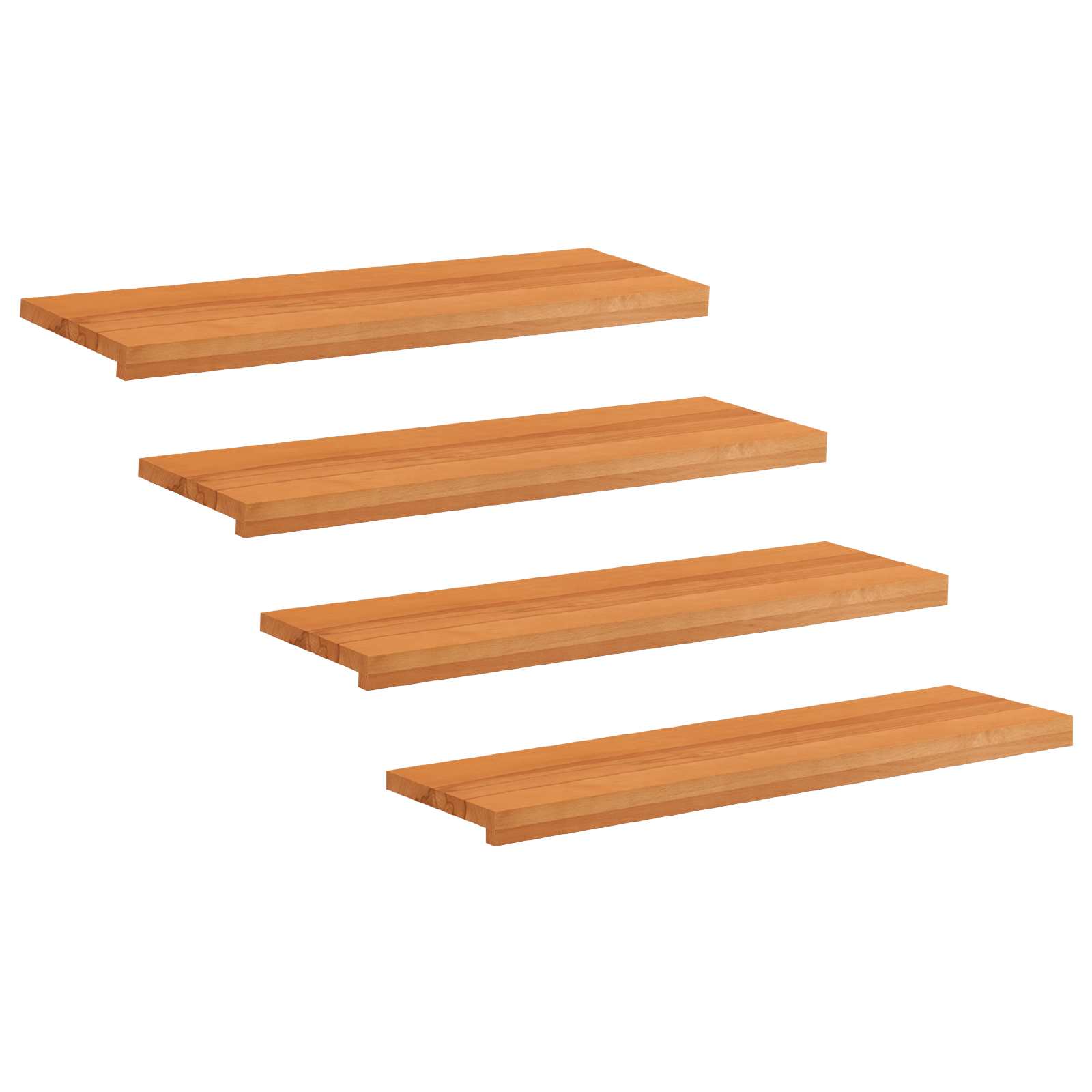 Laiptų pakopos 4 vnt. 100 x 30 x 2 cm Šviesiai rudas