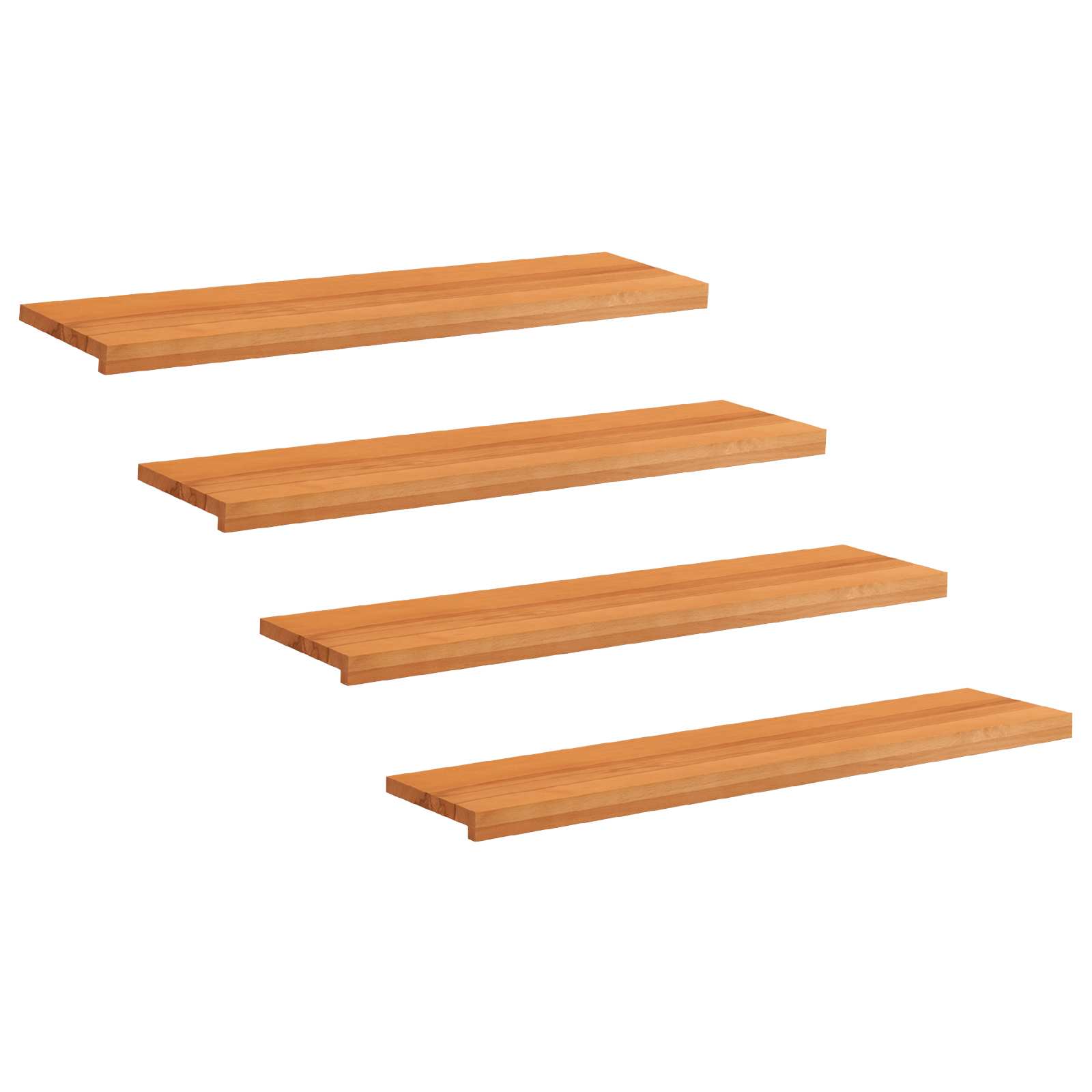 Laiptų pakopos 4 vnt. 110 x 30 x 2 cm Šviesiai rudas