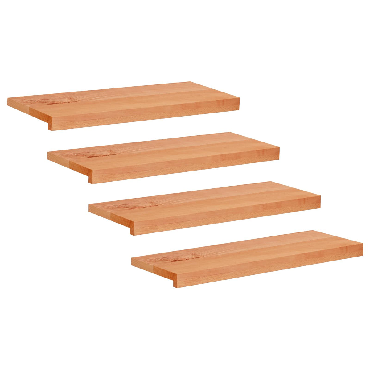 Laiptų pakopos 4 vnt. 70 x 30 x 2 cm Lakas Kietas bukas medis