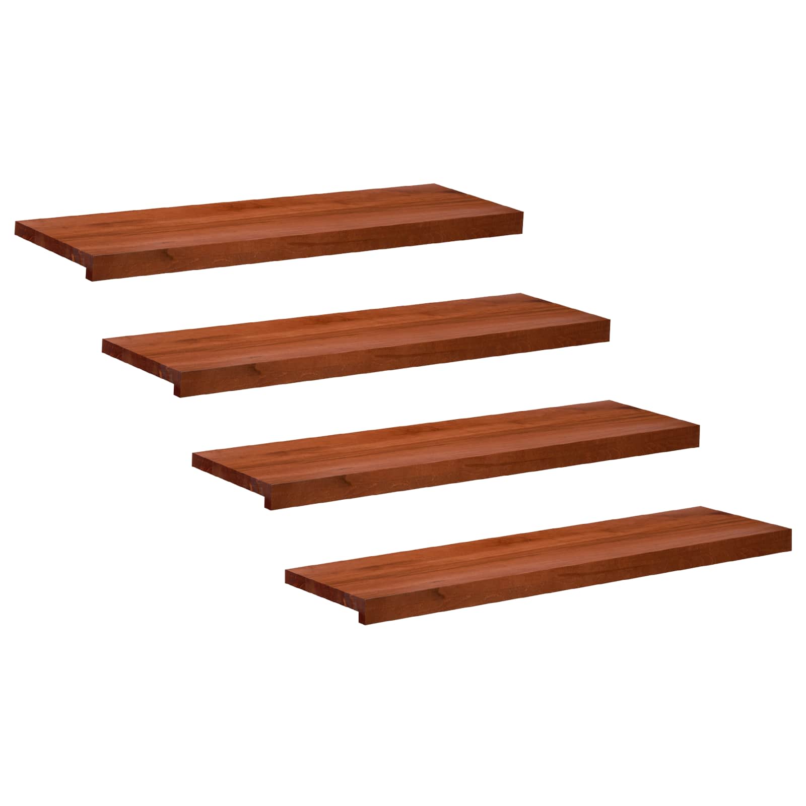 Laiptų pakopos 4 vnt. 90 x 25 x 2 cm Ruda Kietas bukas medis