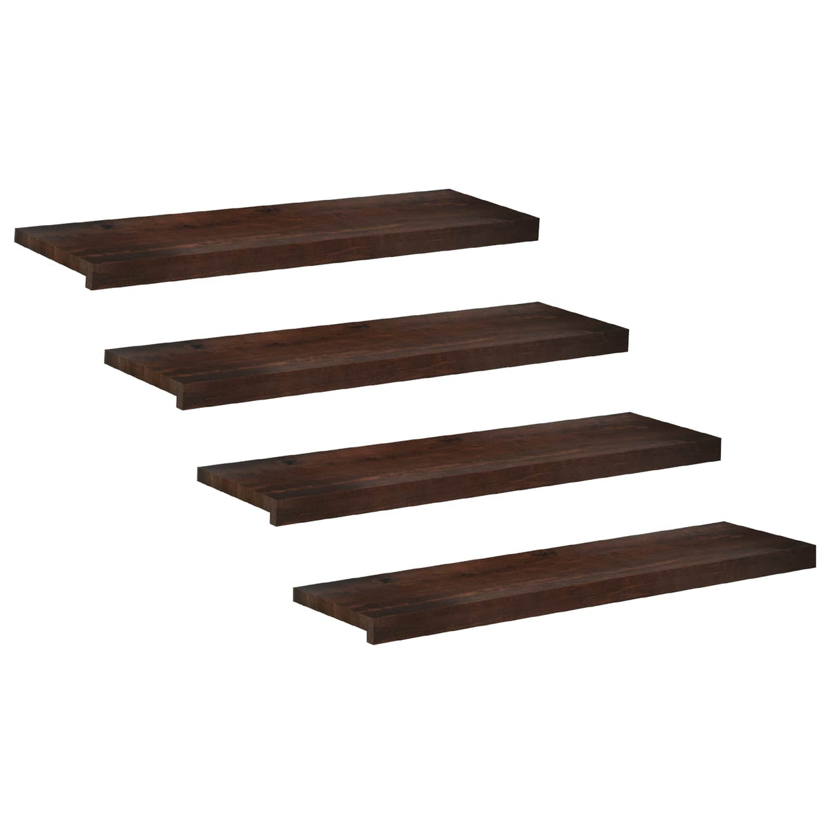 Laiptų pakopos 4 vnt. 90 x 25 x 2 cm Tamsiai rudas