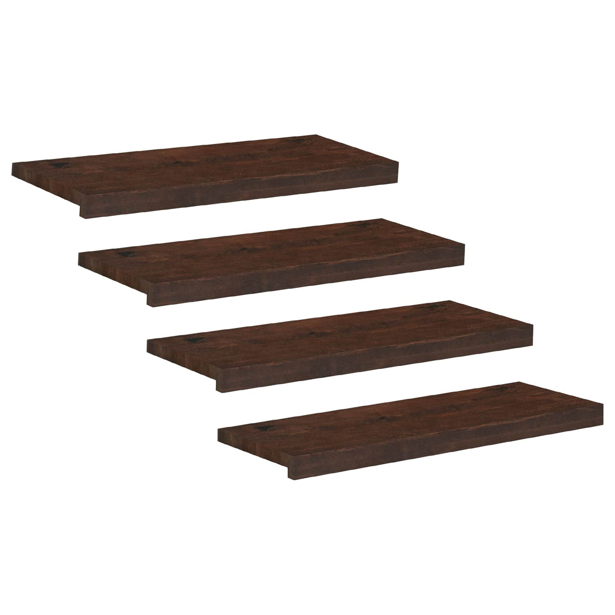 Laiptų pakopos 4 vnt. 70 x 30 x 2 cm Tamsiai rudas
