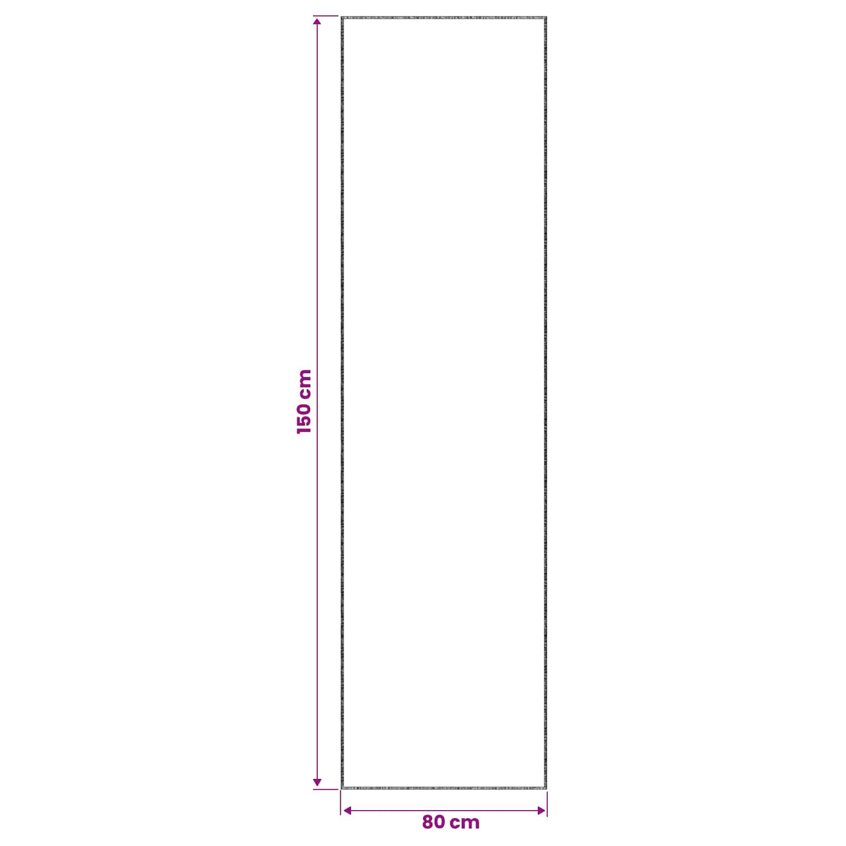 Kilimas Kreminė 80 x 150 cm 100% poliesteris 3 mm Plaunamas