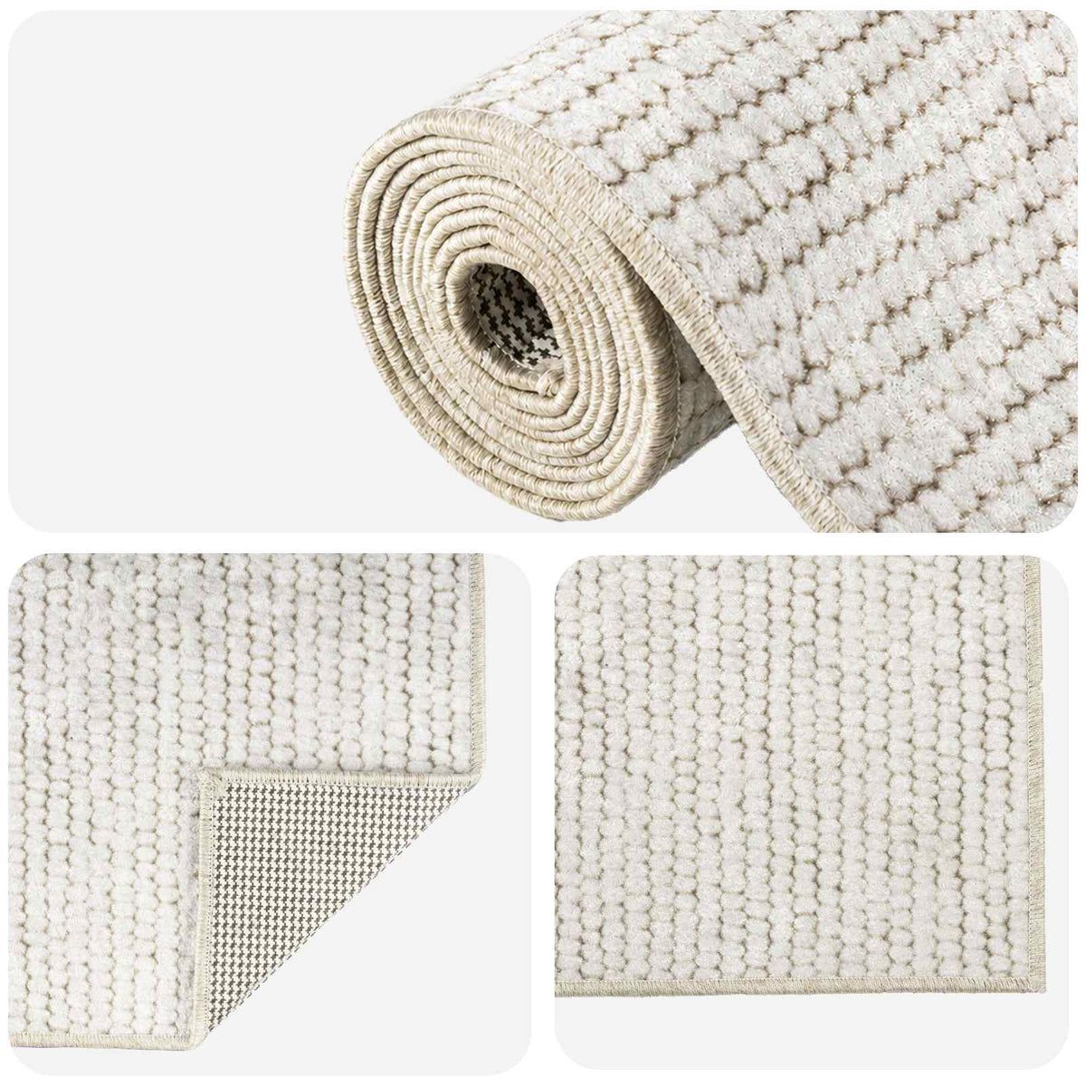 Kilimas Kreminė 160 x 230 cm 100% poliesteris 3 mm Plaunamas