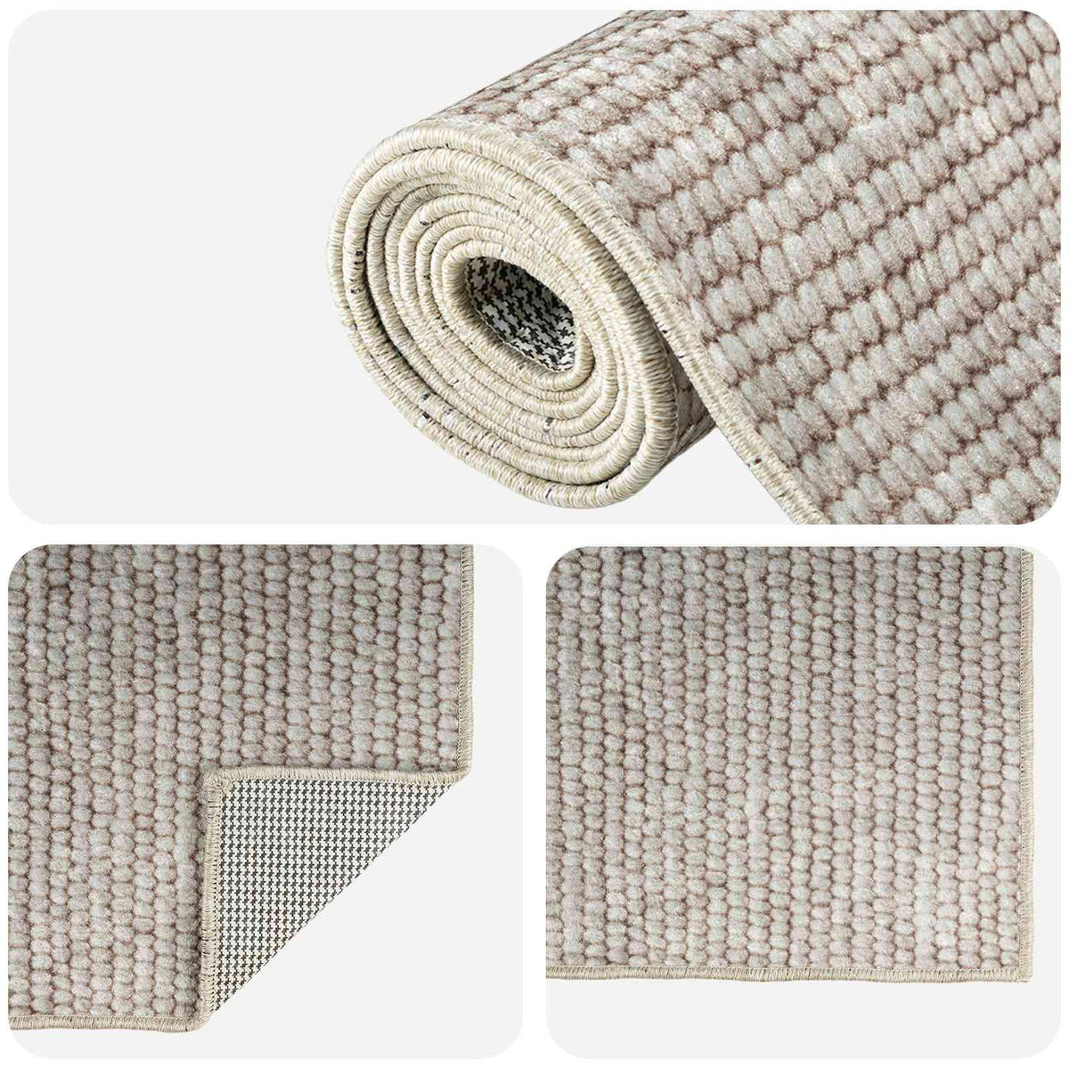 Kilimas Smėlio 80 x 300 cm 100% poliesteris 3 mm Plaunamas