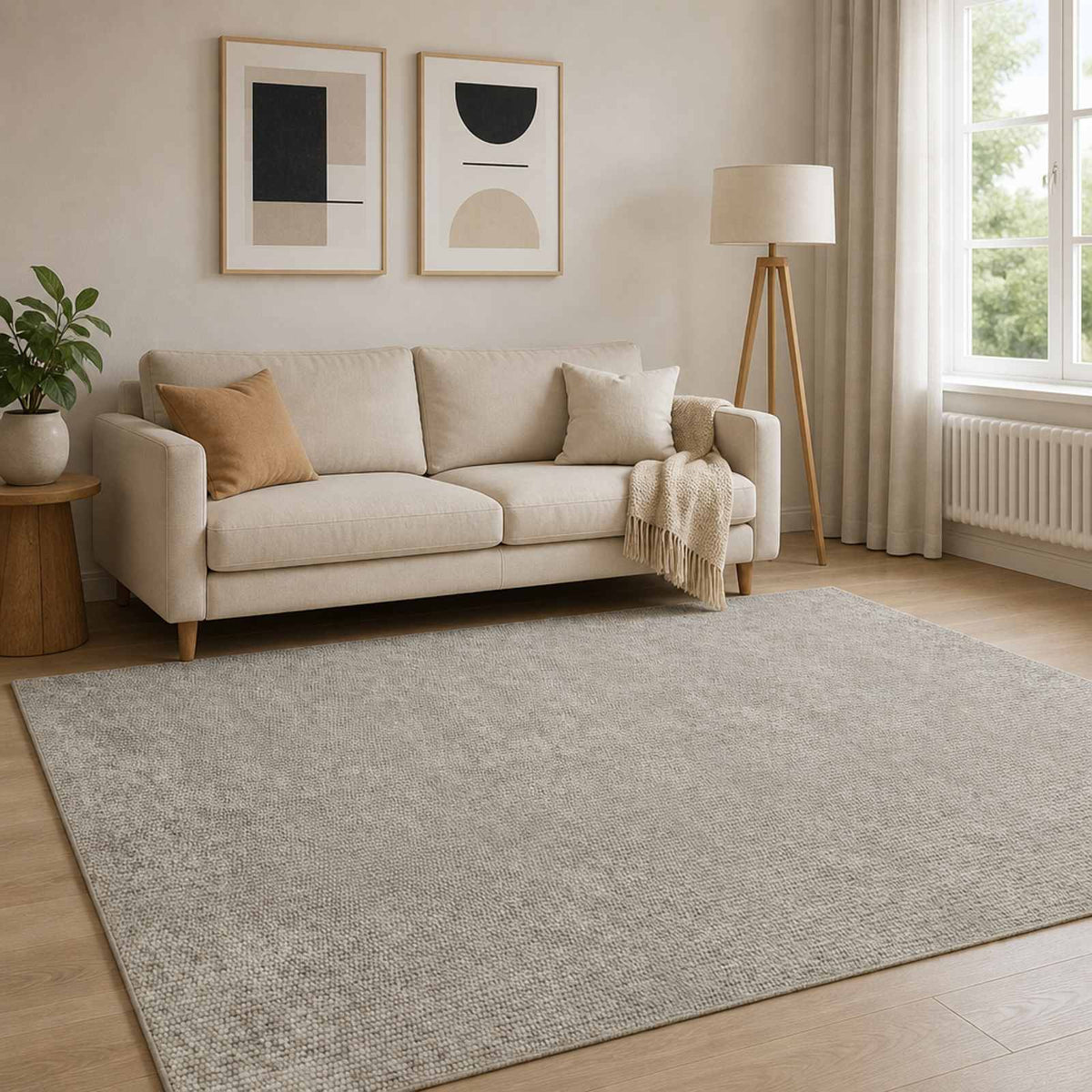 Kilimas Smėlio 160 x 230 cm 100% poliesteris 3 mm Plaunamas