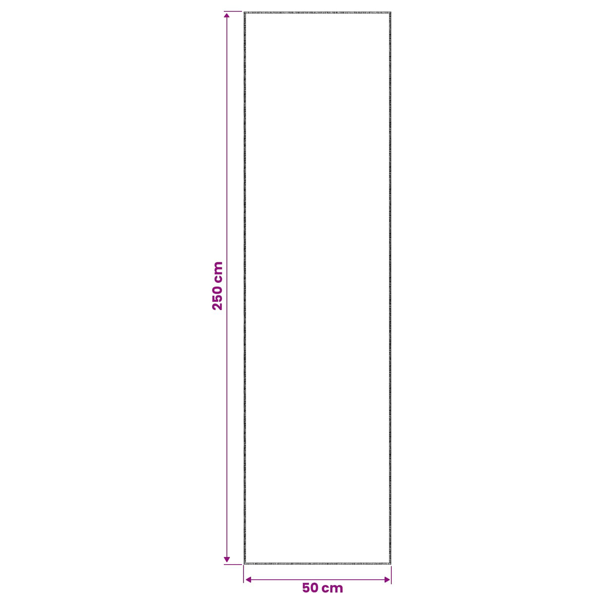 Kilimas Pilka 50 x 250 cm 100% poliesteris 3 mm Plaunamas