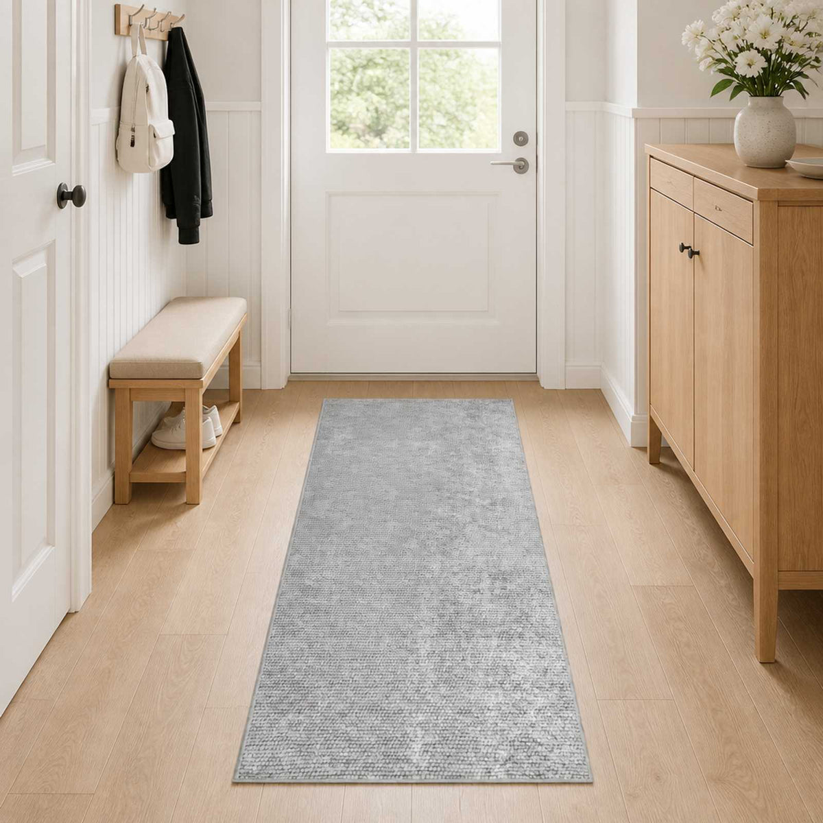 Kilimas Pilka 100 x 150 cm 100% poliesteris 3 mm Plaunamas