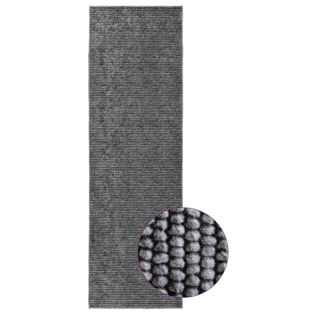 Kilimas Antracito 50 x 150 cm 100% poliesteris 3 mm Plaunamas