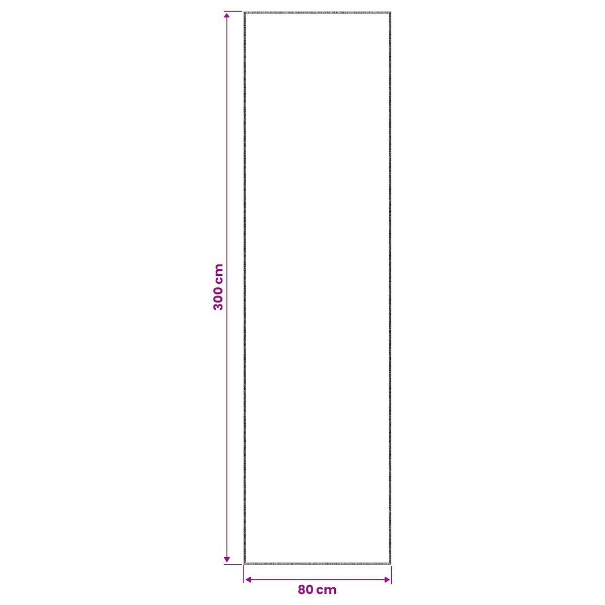 Kilimas Antracito 80 x 300 cm 100% poliesteris 3 mm Plaunamas
