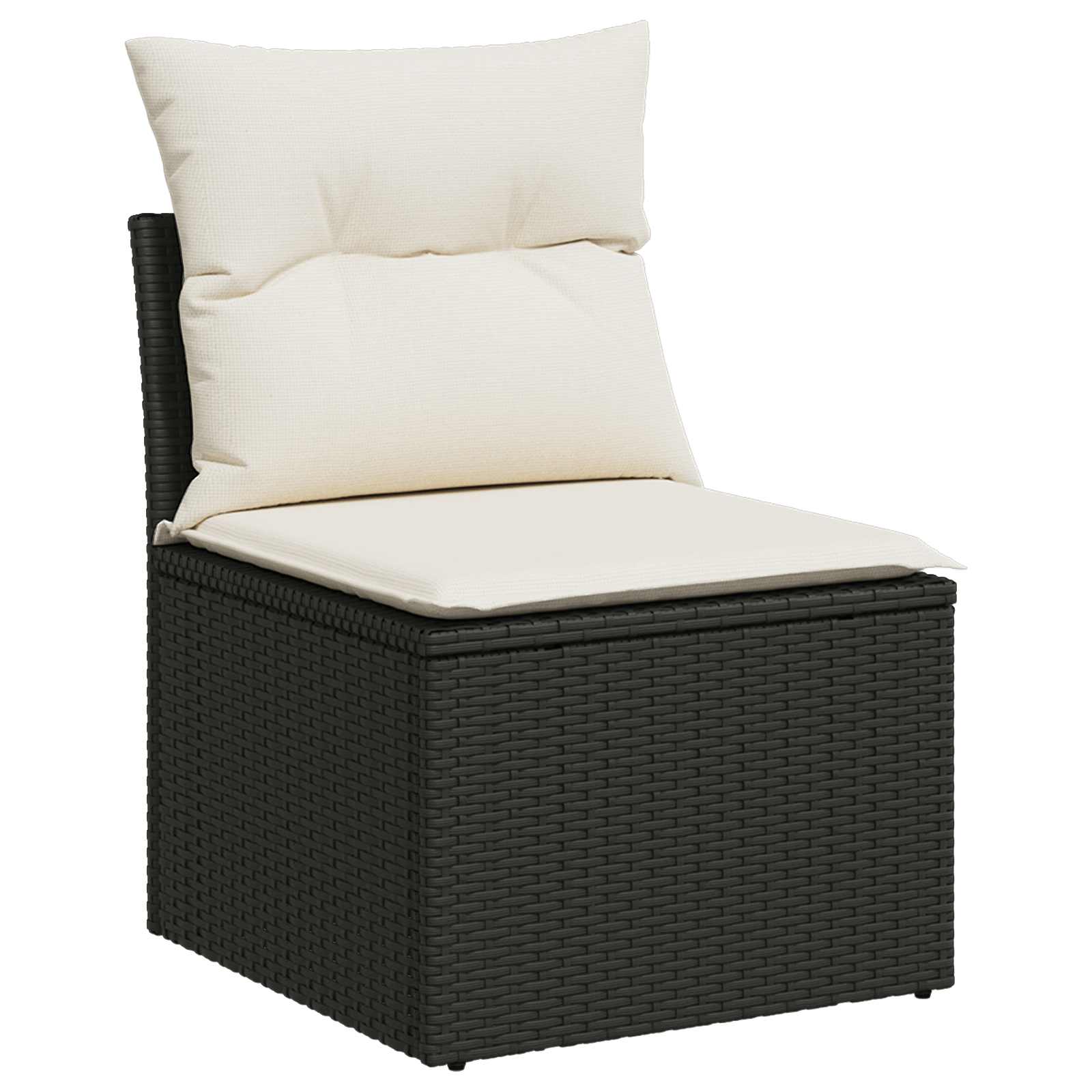 Sofos komplektas 6 pcs 4-Vietų skaičius Juoda ir kreminė balta