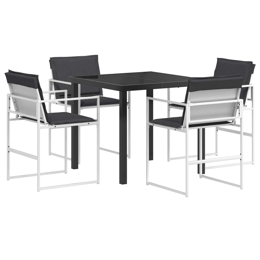 Sodo valgomojo komplektas 5 pcs Balta ir antracito