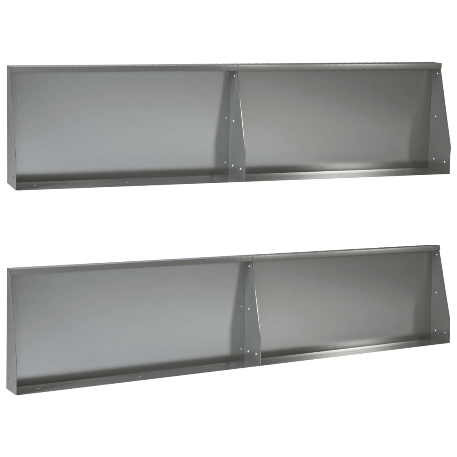 Sienelė 4 vnt. 100 x 12 x 30 cm Galvanizuotas plienas Sidabrinė