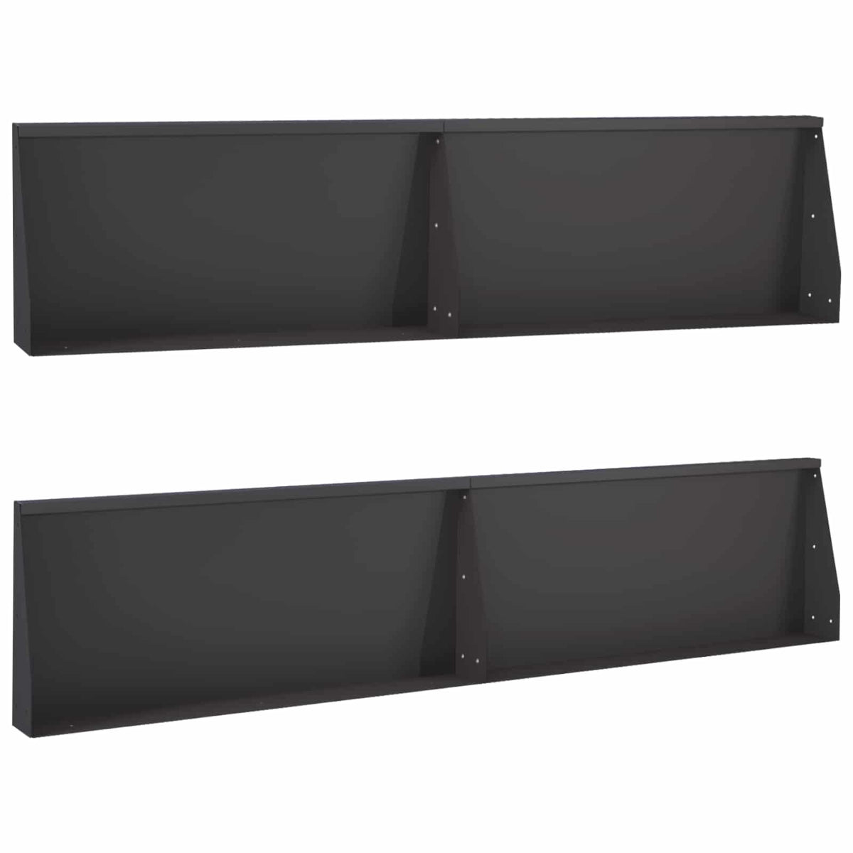 Sienelė 4 vnt. 100 x 12 x 40 cm Plienas Juoda