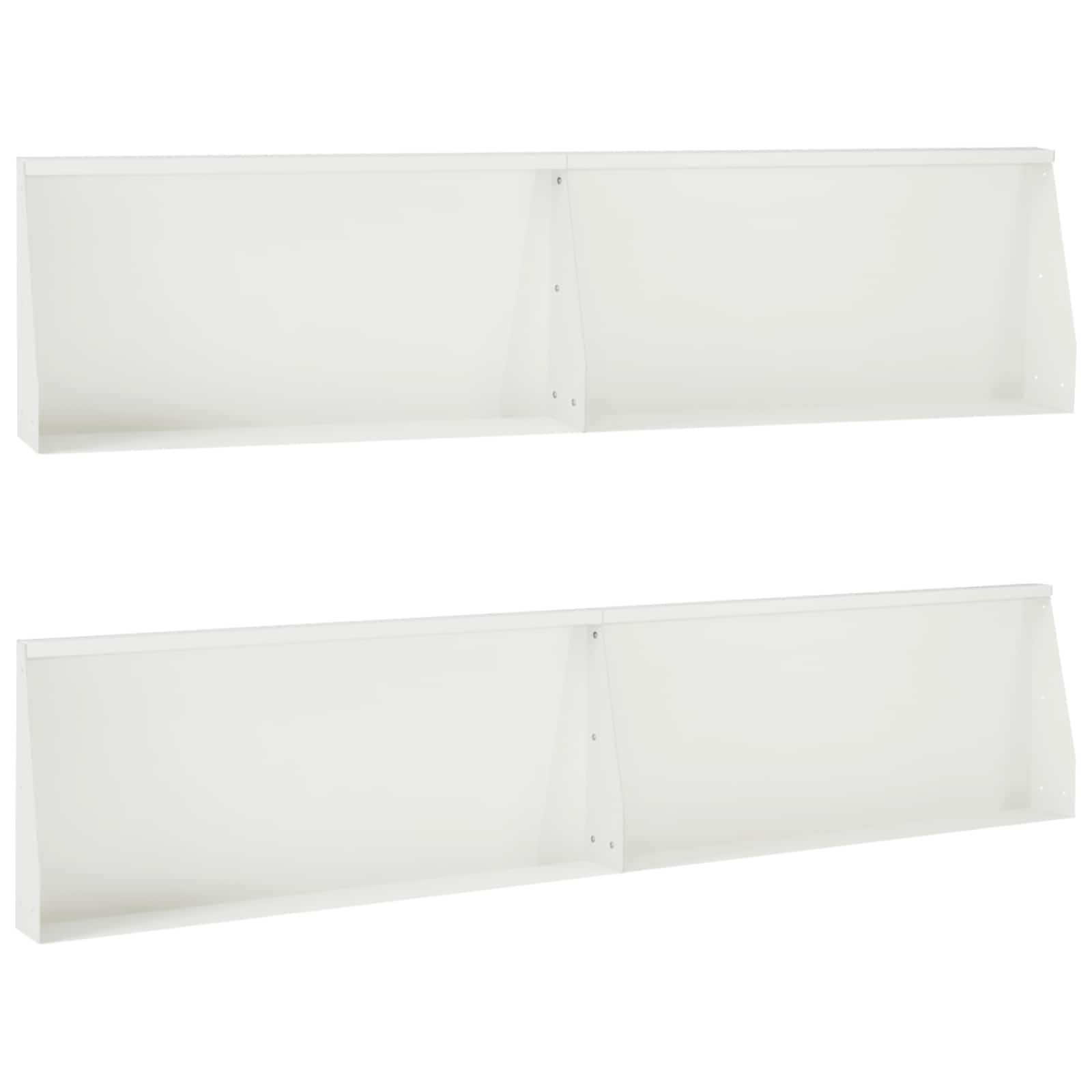 Sienelė 4 vnt. 100 x 12 x 40 cm Plienas Balta