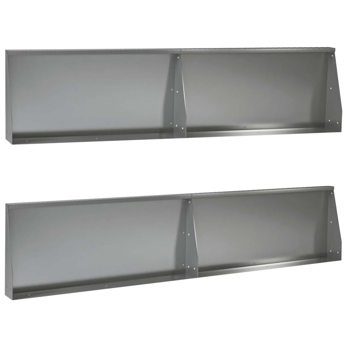 Sienelė 4 vnt. 100 x 12 x 40 cm Galvanizuotas plienas Sidabrinė
