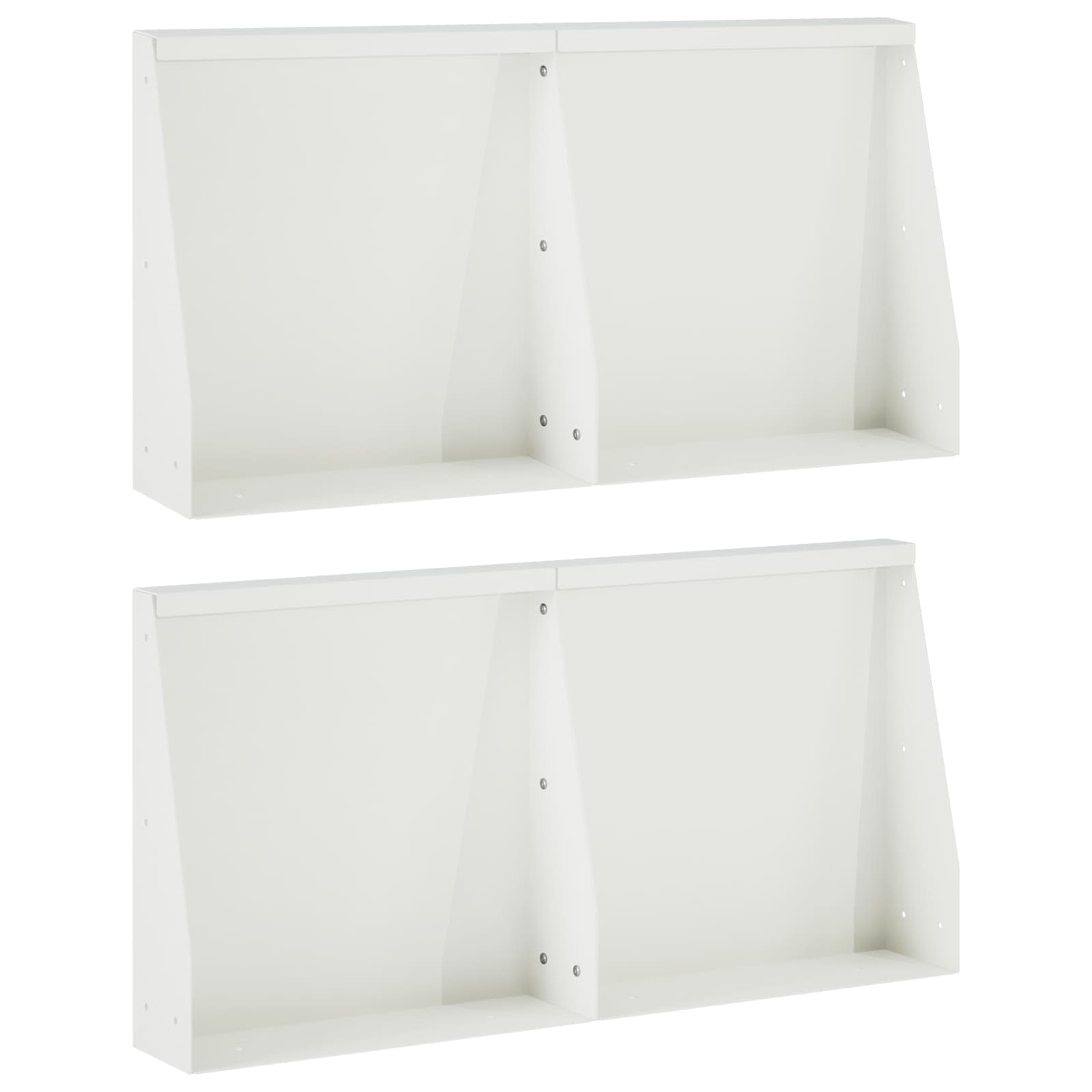 Sienelė 4 vnt. 40 x 12 x 30 cm Plienas Balta