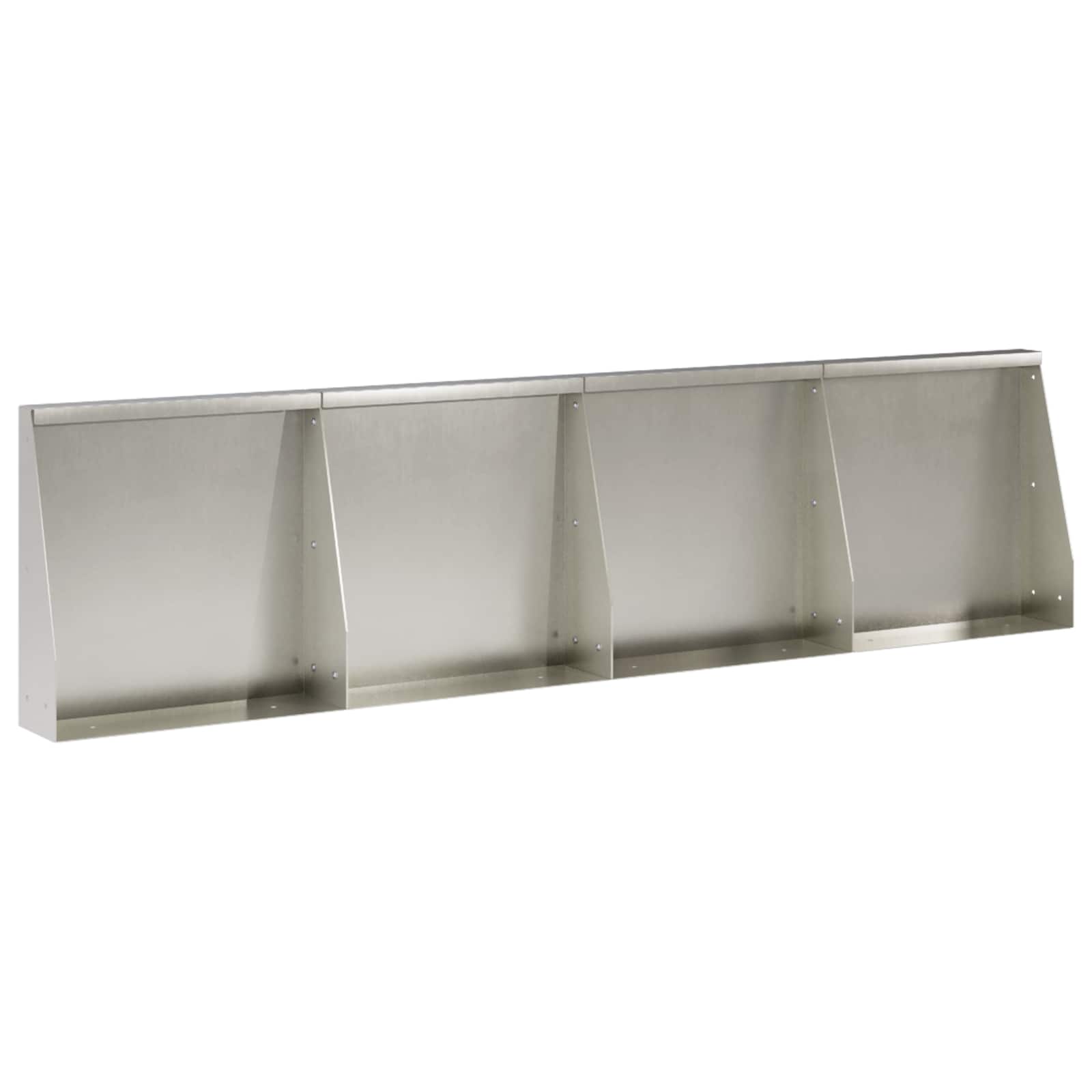 Sienelė 4 vnt. 40 x 12 x 30 cm Nerūdijantis plienas Sidabrinė