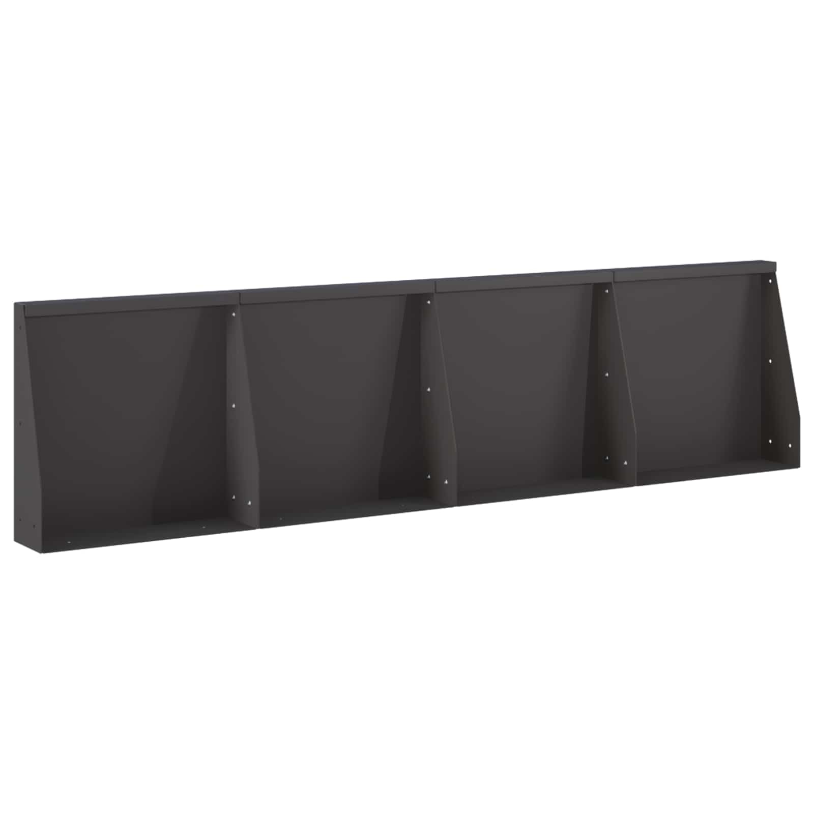 Sienelė 4 vnt. 40 x 12 x 40 cm Plienas Juoda