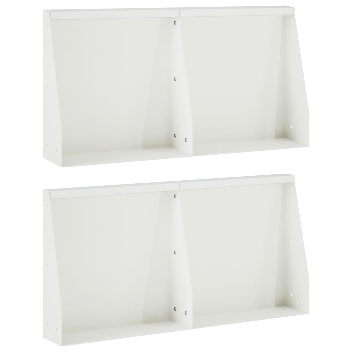Sienelė 4 vnt. 40 x 12 x 40 cm Plienas Balta