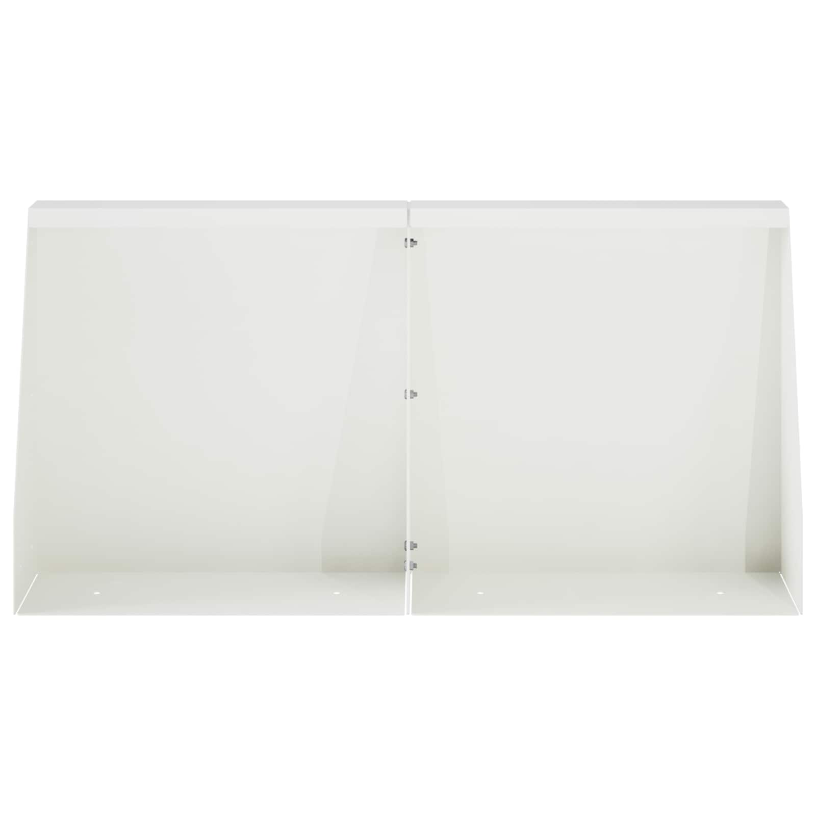 Sienelė 4 vnt. 40 x 12 x 40 cm Plienas Balta