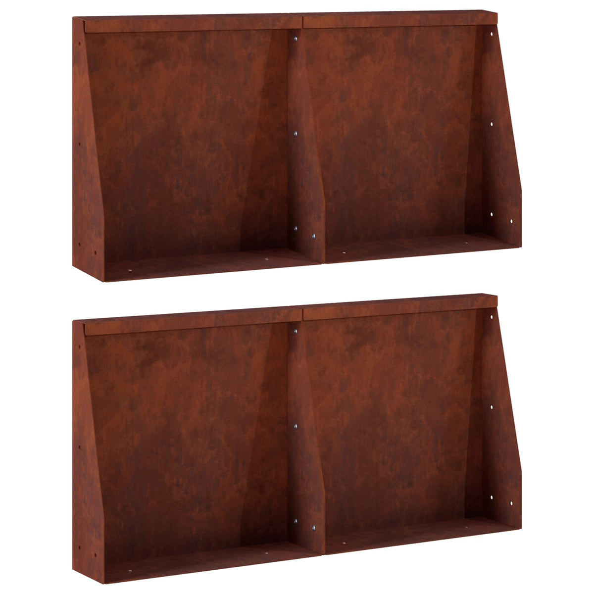 Sienelė 4 vnt. 40 x 12 x 40 cm Rūdijanti