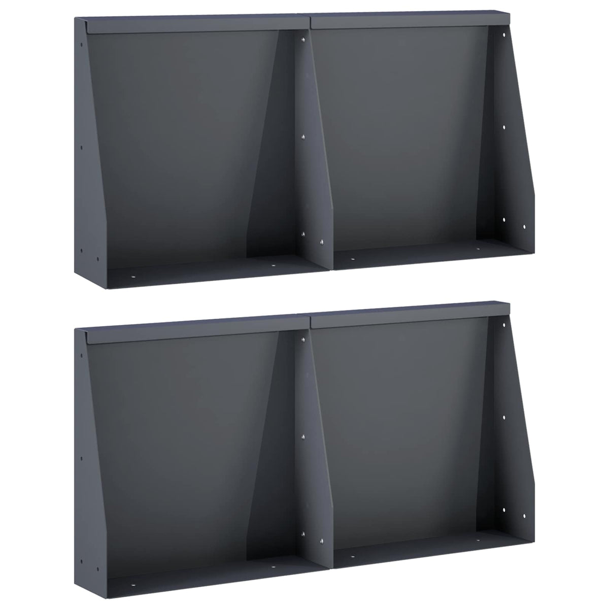 Sienelė 4 vnt. 40 x 12 x 50 cm Plienas Antracito