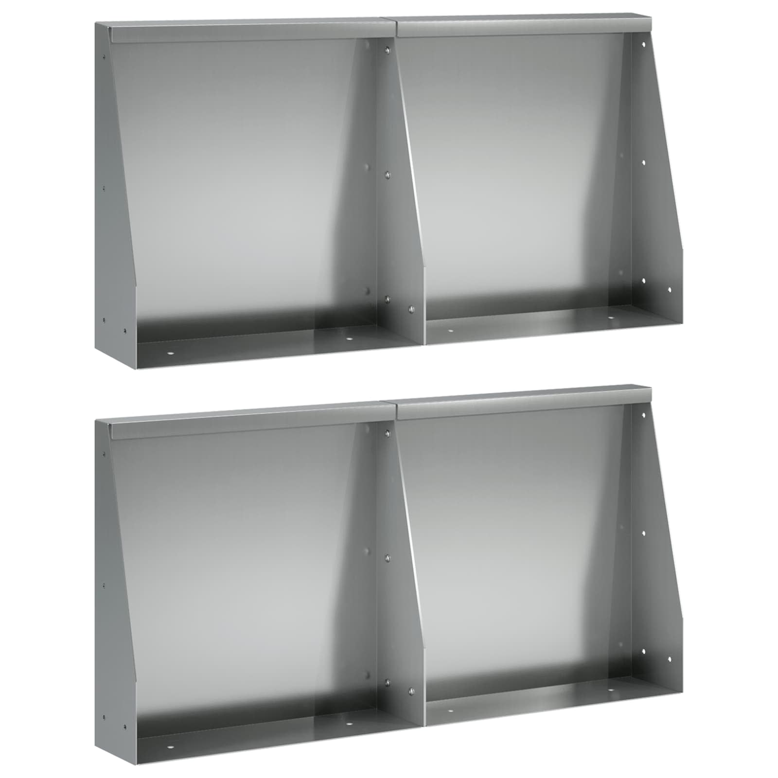 Sienelė 4 vnt. 40 x 12 x 50 cm Galvanizuotas plienas Sidabrinė