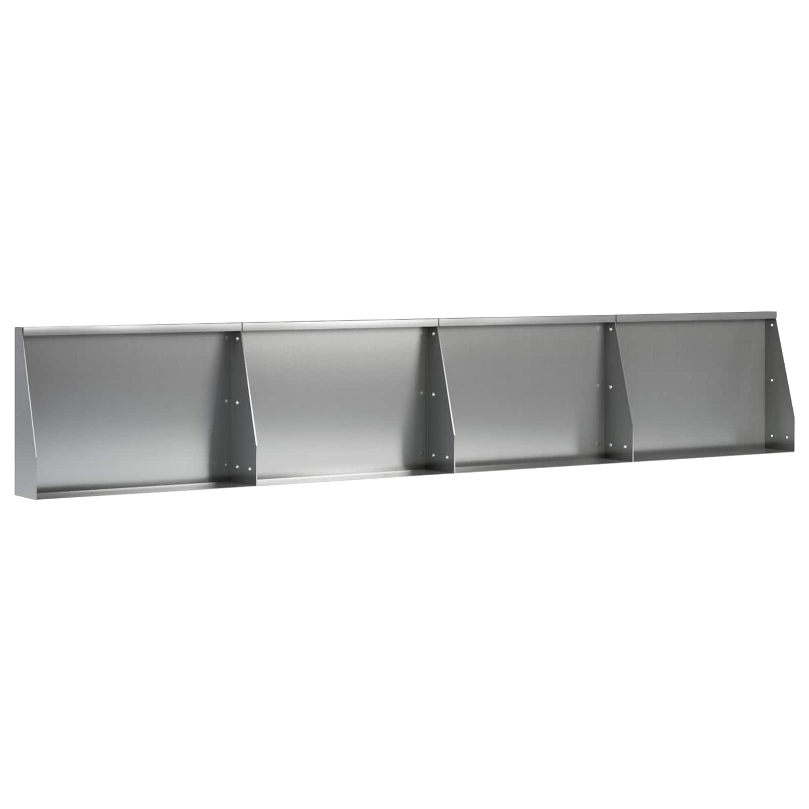 Sienelė 4 vnt. 60 x 12 x 30 cm Galvanizuotas plienas Sidabrinė