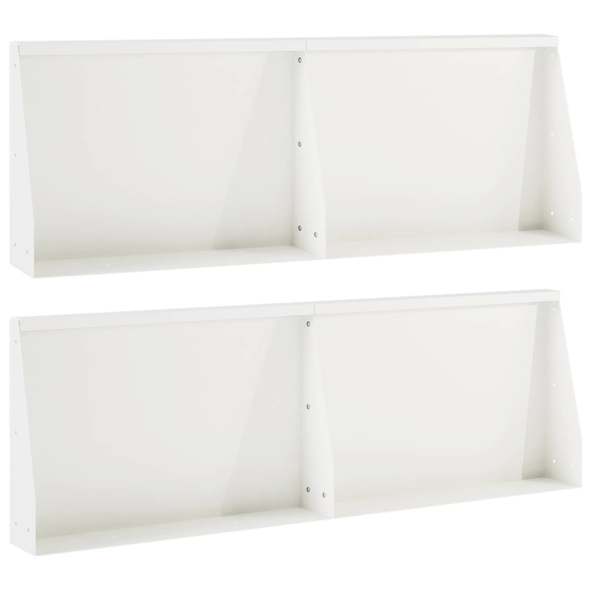 Sienelė 4 vnt. 60 x 12 x 40 cm Plienas Balta