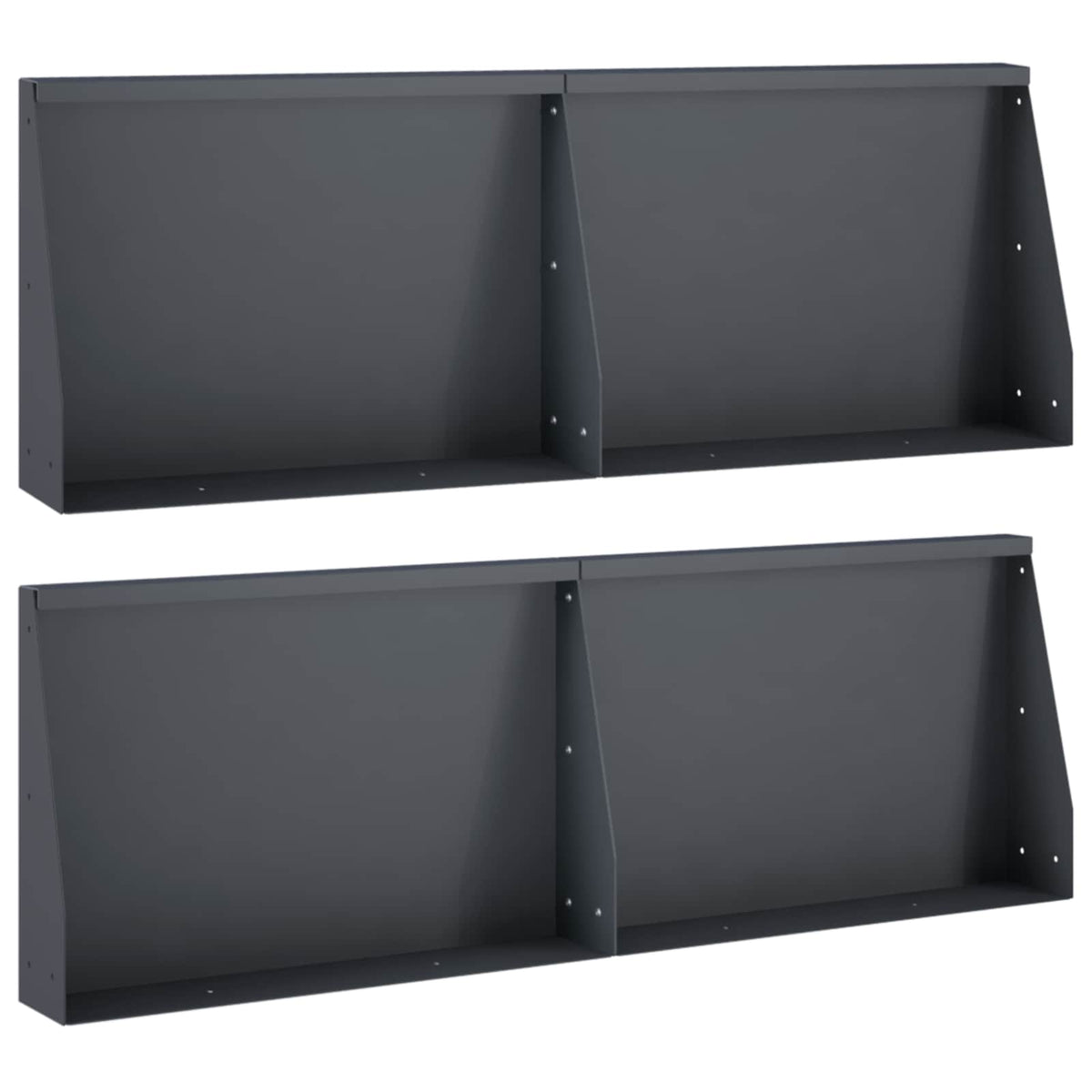 Sienelė 4 vnt. 60 x 12 x 50 cm Plienas Antracito