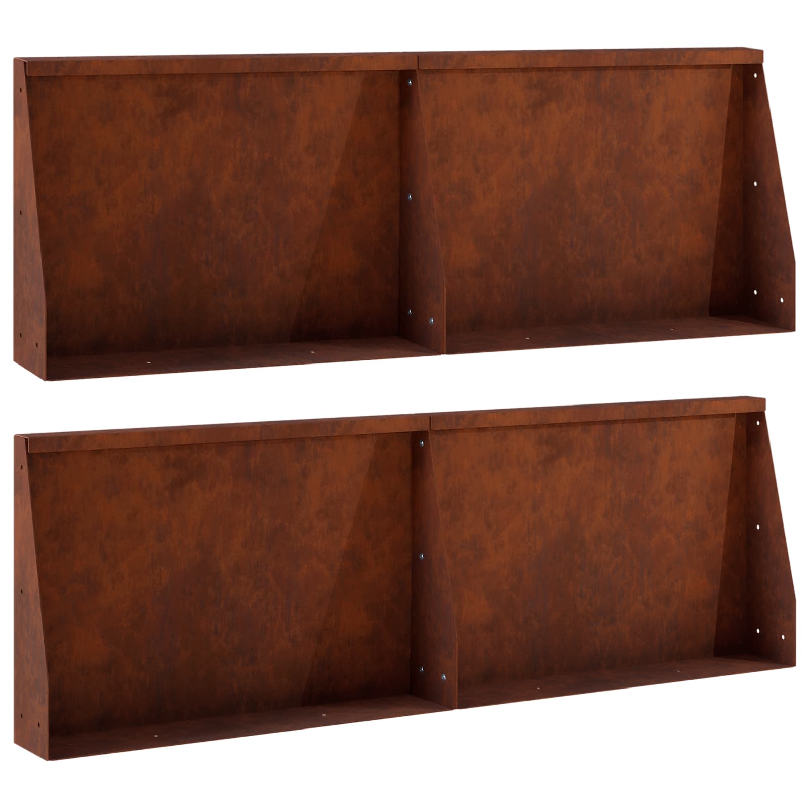 Sienelė 4 vnt. 60 x 12 x 50 cm Rūdijanti