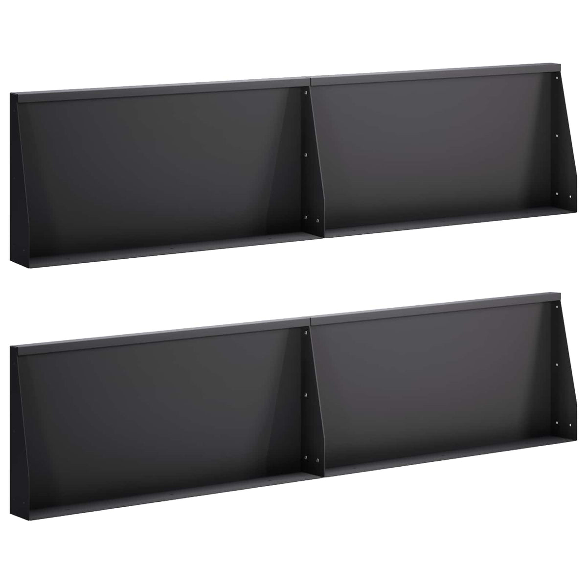 Sienelė 4 vnt. 80 x 12 x 40 cm Plienas Juoda