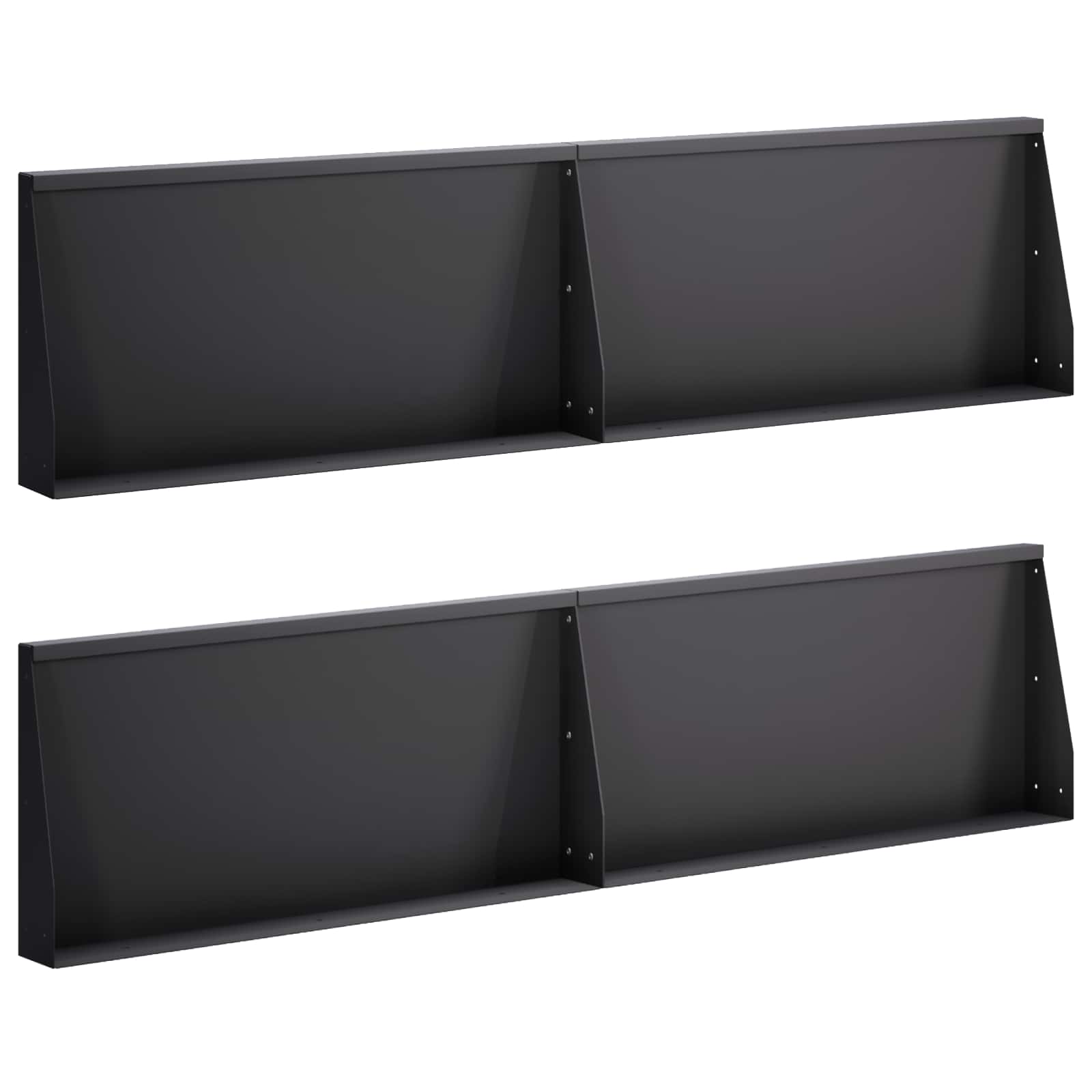 Sienelė 4 vnt. 80 x 12 x 50 cm Plienas Juoda