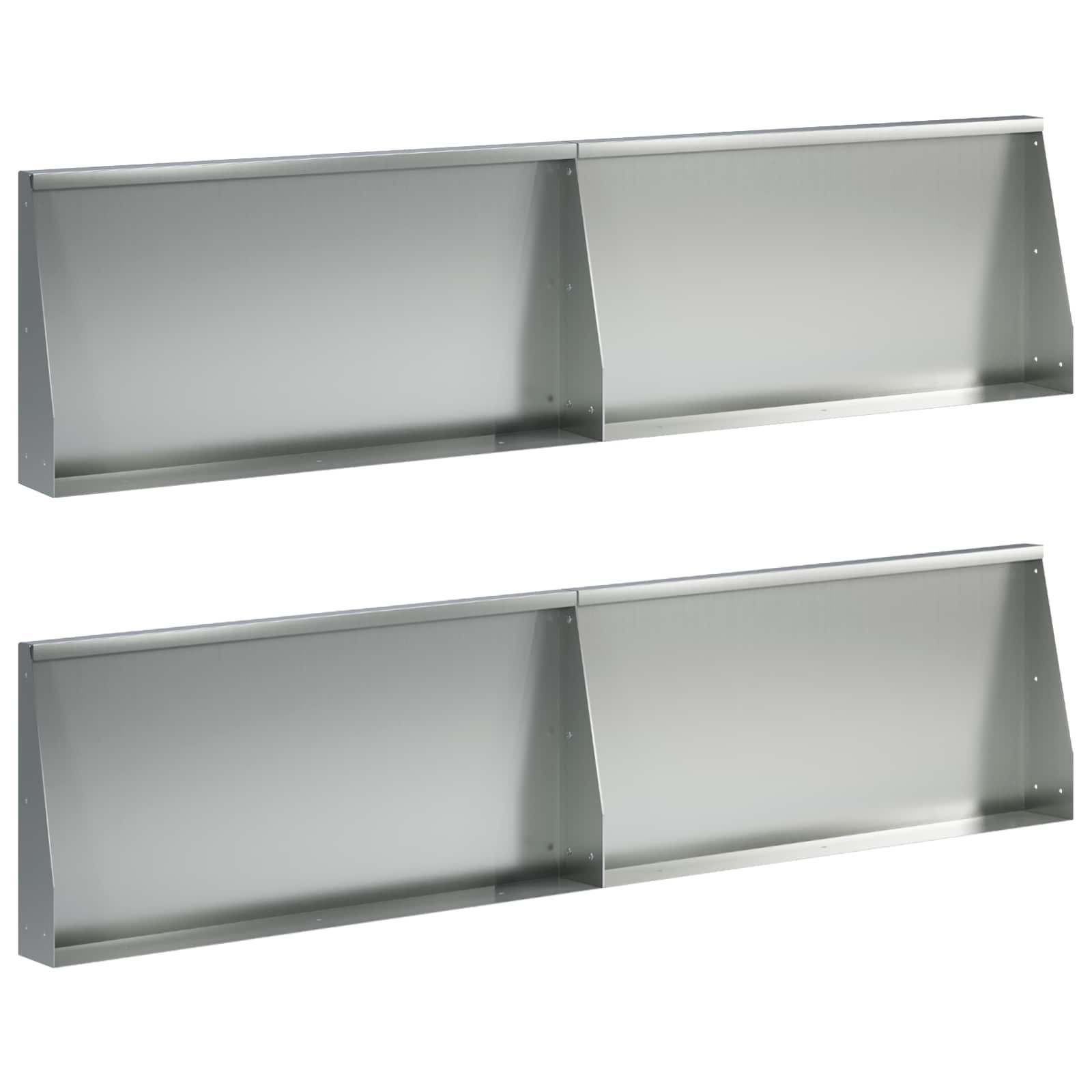 Sienelė 4 vnt. 80 x 12 x 50 cm Galvanizuotas plienas Sidabrinė