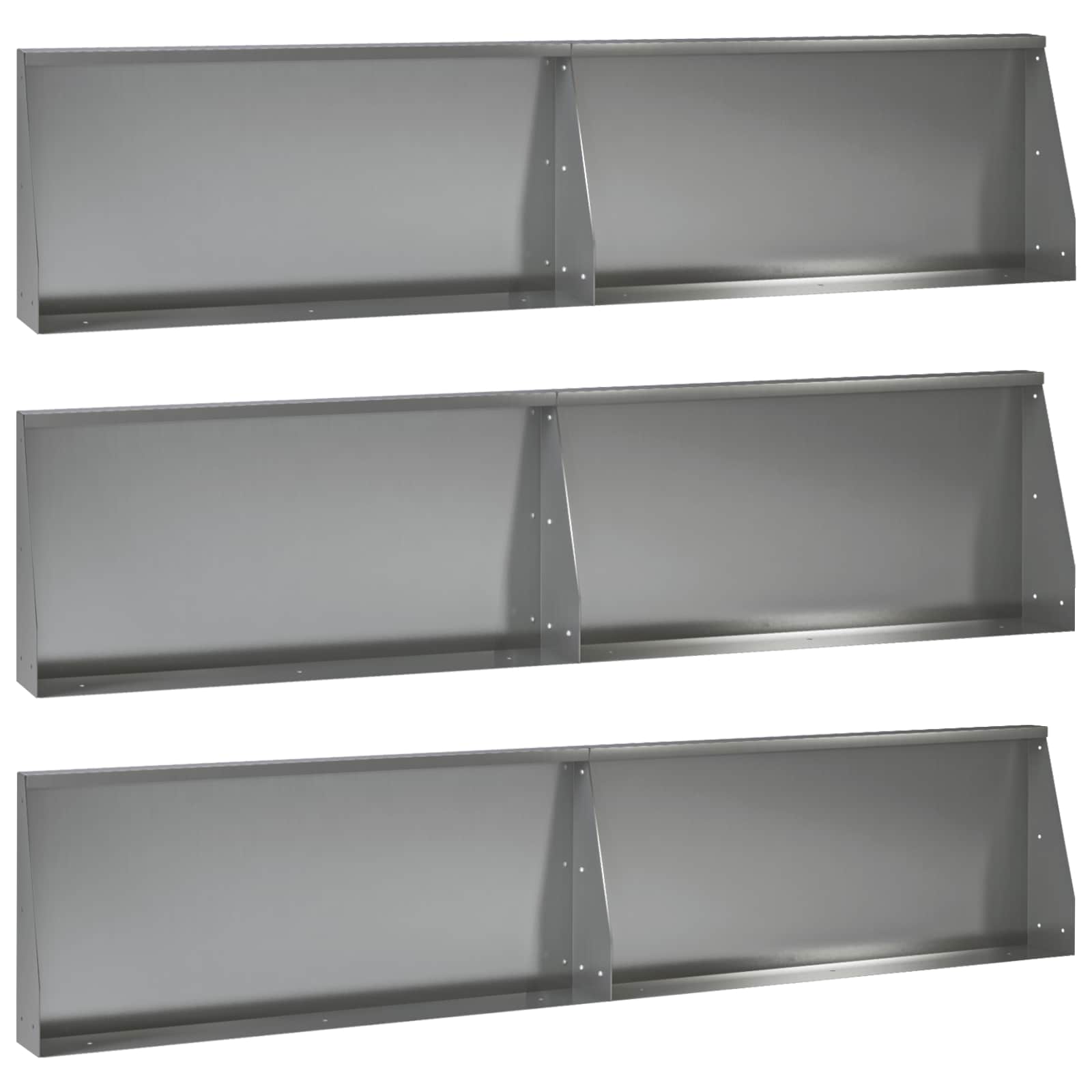 Sienelė 6 vnt. 100 x 12 x 40 cm Galvanizuotas plienas Sidabrinė