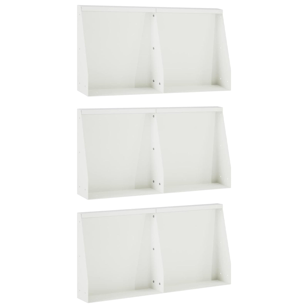 Sienelė 6 vnt. 40 x 12 x 30 cm Plienas Balta