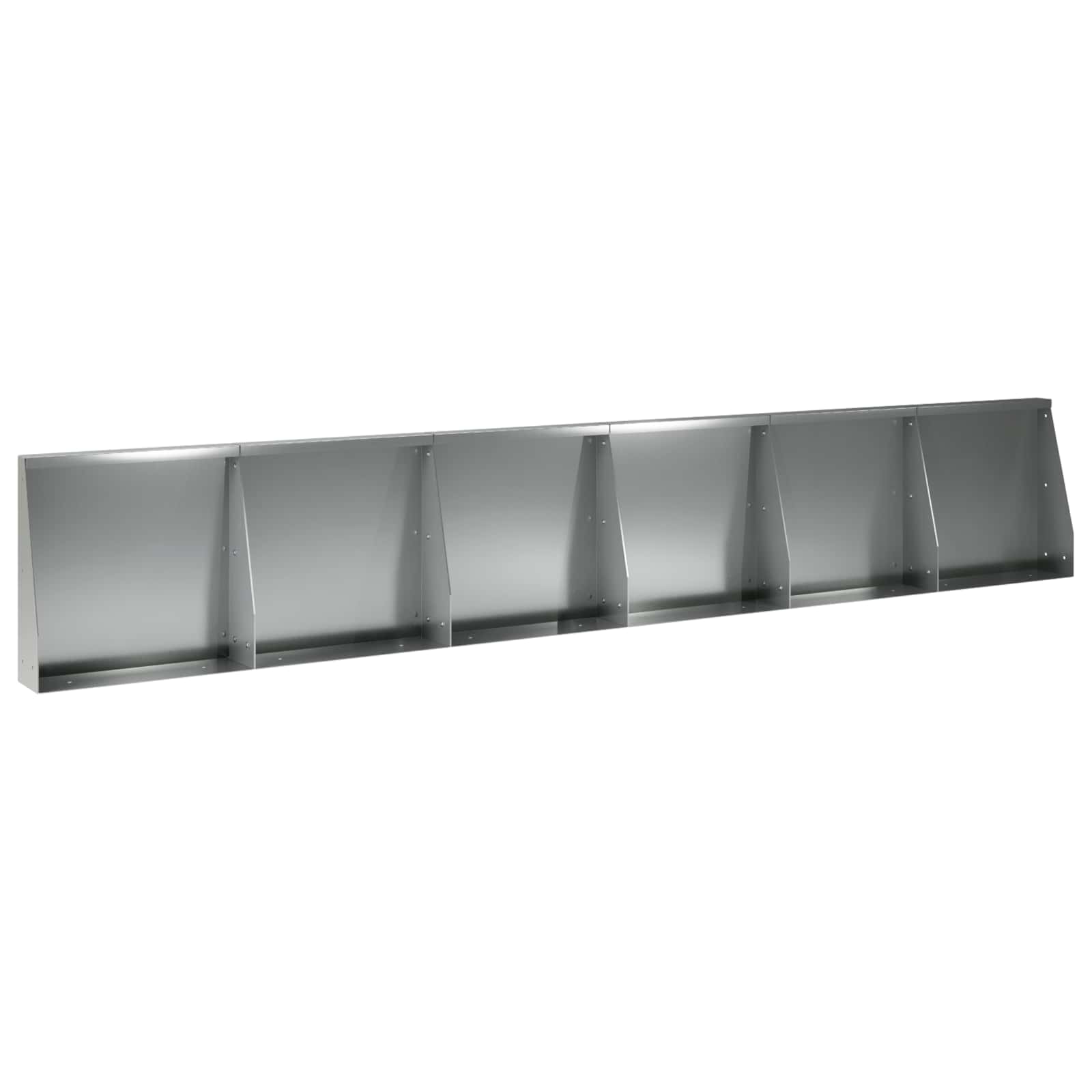 Sienelė 6 vnt. 40 x 12 x 30 cm Galvanizuotas plienas Sidabrinė