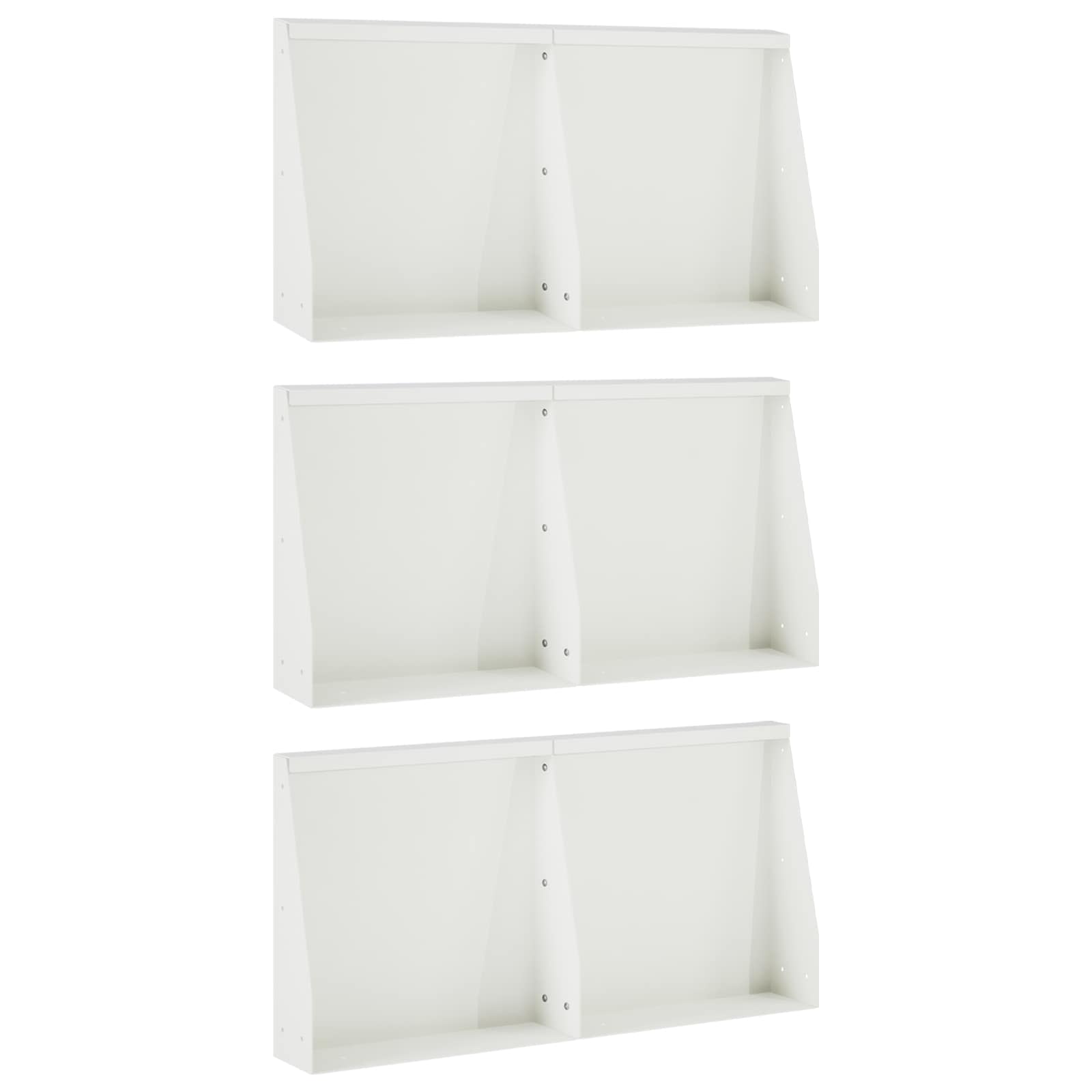 Sienelė 6 vnt. 40 x 12 x 40 cm Plienas Balta