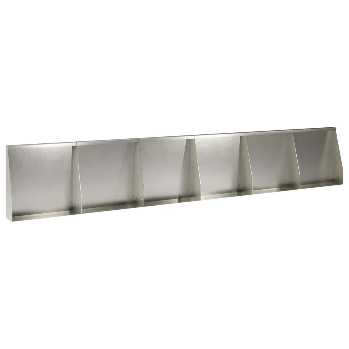 Sienelė 6 vnt. 40 x 12 x 40 cm Nerūdijantis plienas Sidabrinė