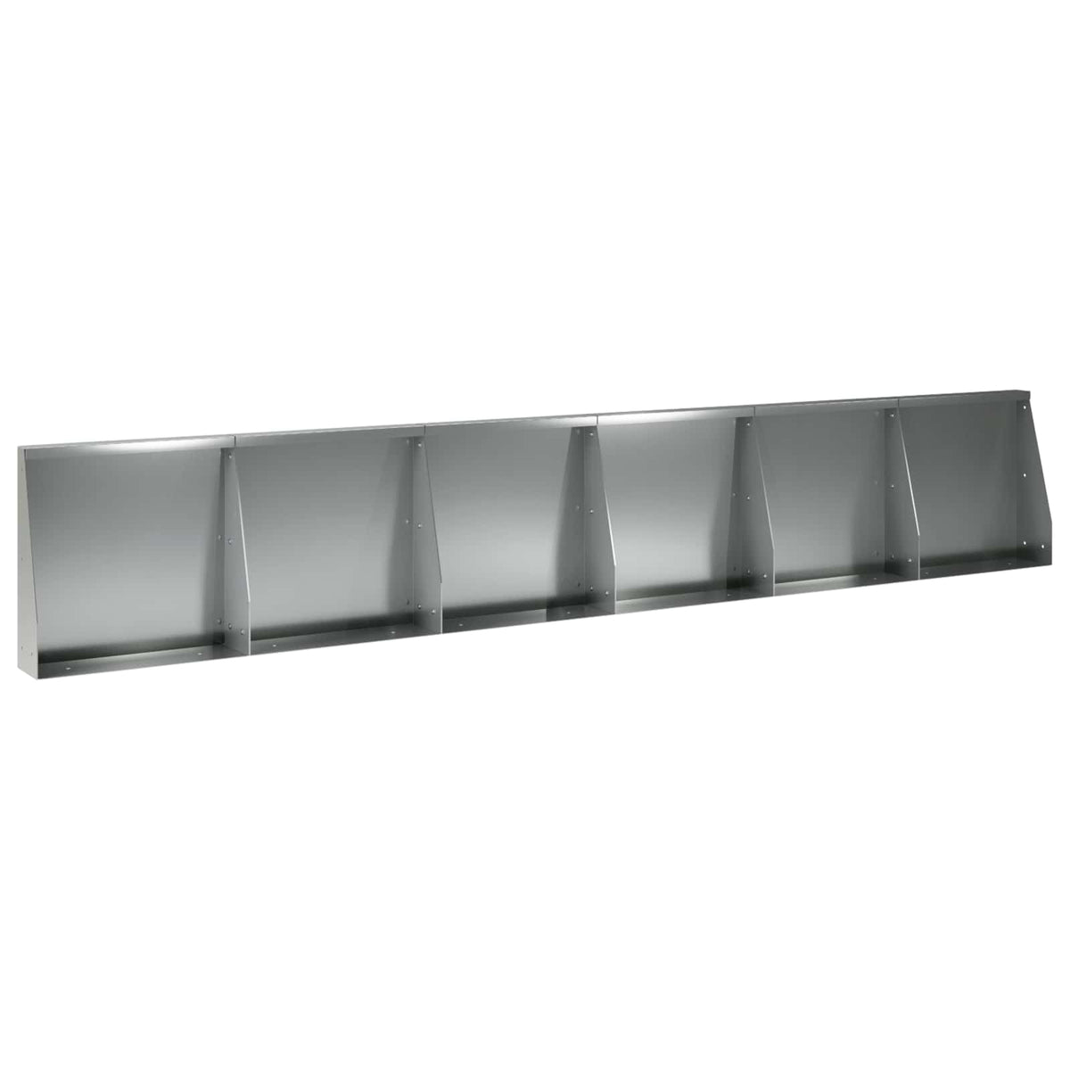 Sienelė 6 vnt. 40 x 12 x 40 cm Galvanizuotas plienas Sidabrinė