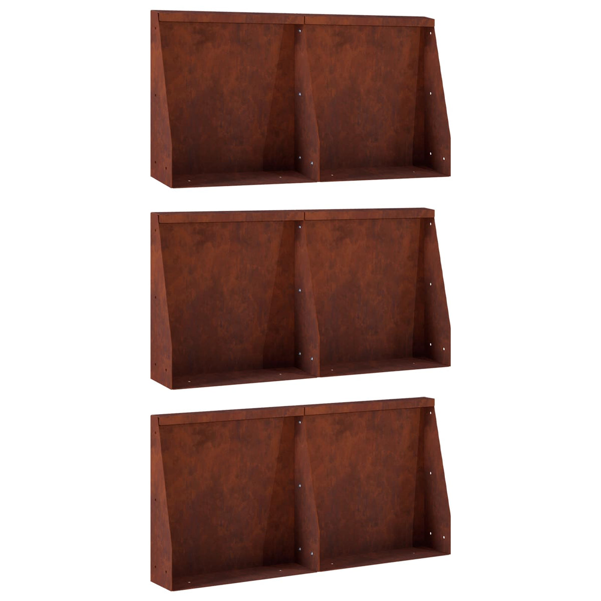 Sienelė 6 vnt. 40 x 12 x 40 cm Rūdijanti