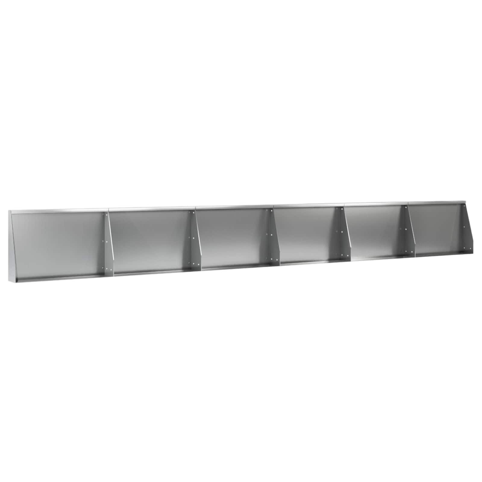 Sienelė 6 vnt. 60 x 12 x 30 cm Galvanizuotas plienas Sidabrinė