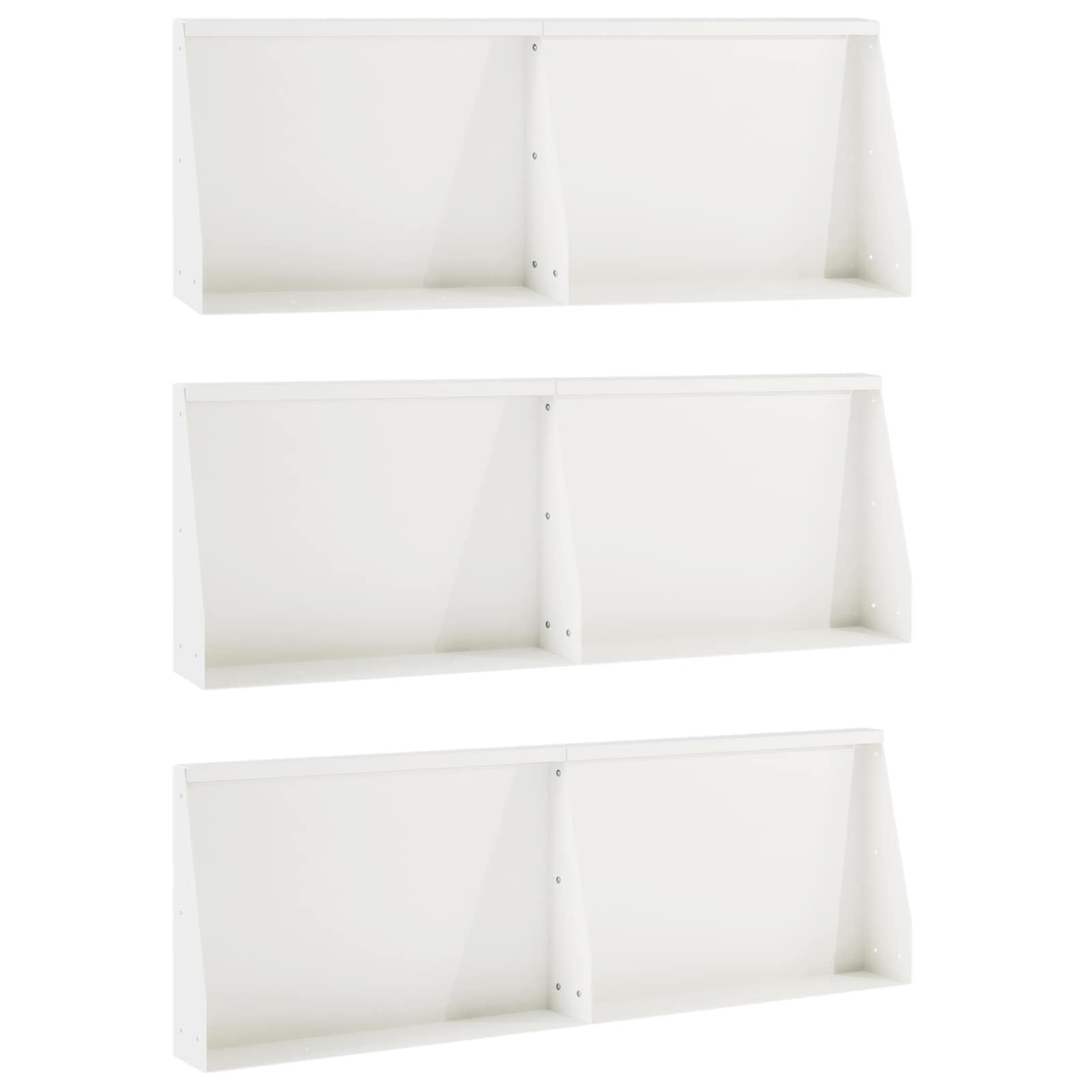 Sienelė 6 vnt. 60 x 12 x 40 cm Plienas Balta