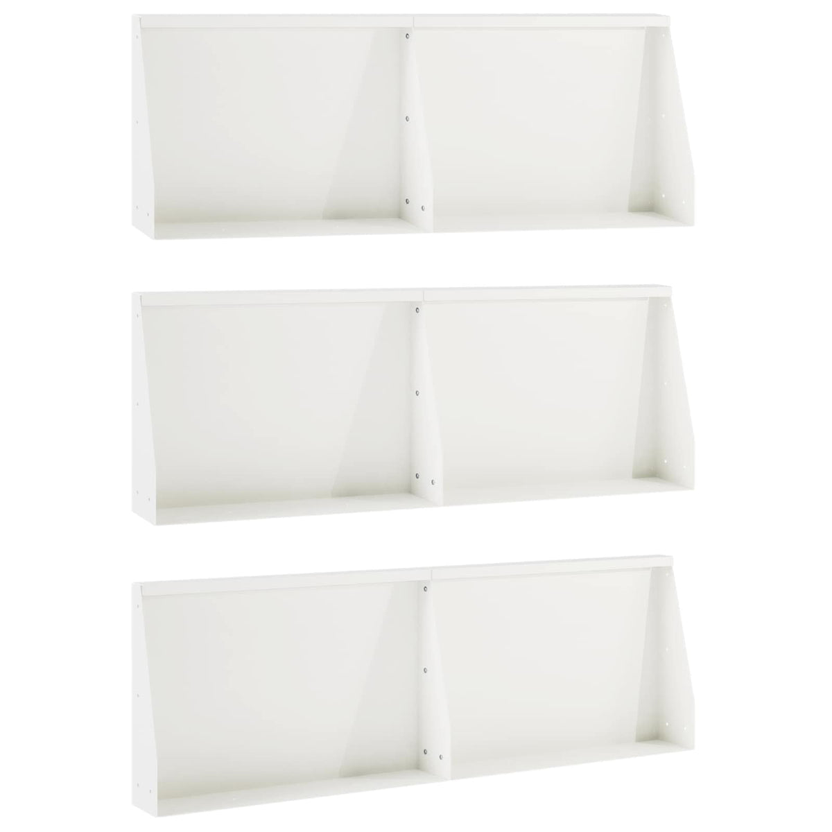 Sienelė 6 vnt. 60 x 12 x 50 cm Plienas Balta