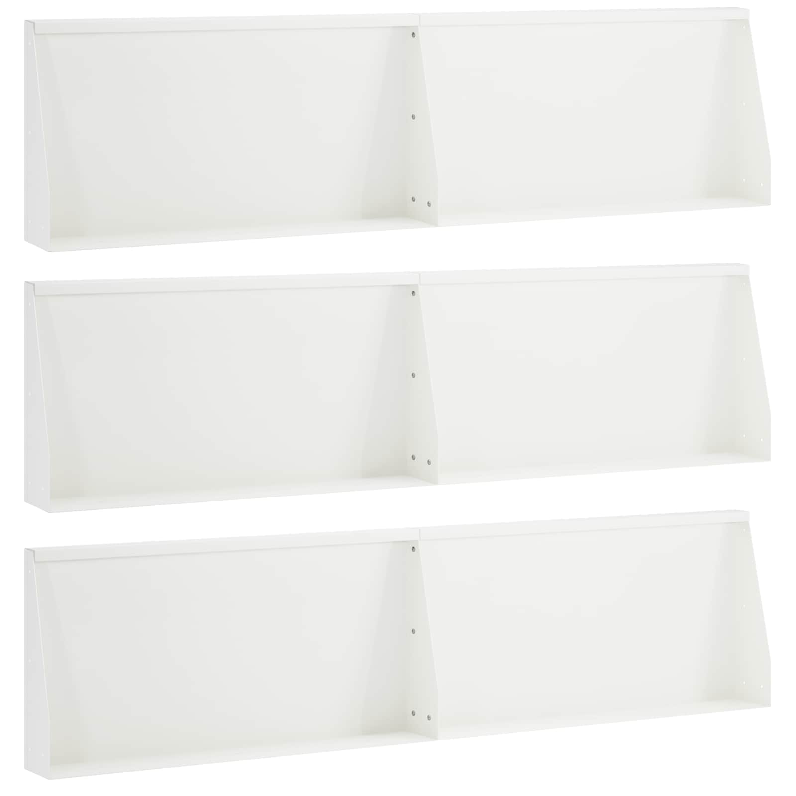 Sienelė 6 vnt. 80 x 12 x 30 cm Plienas Balta
